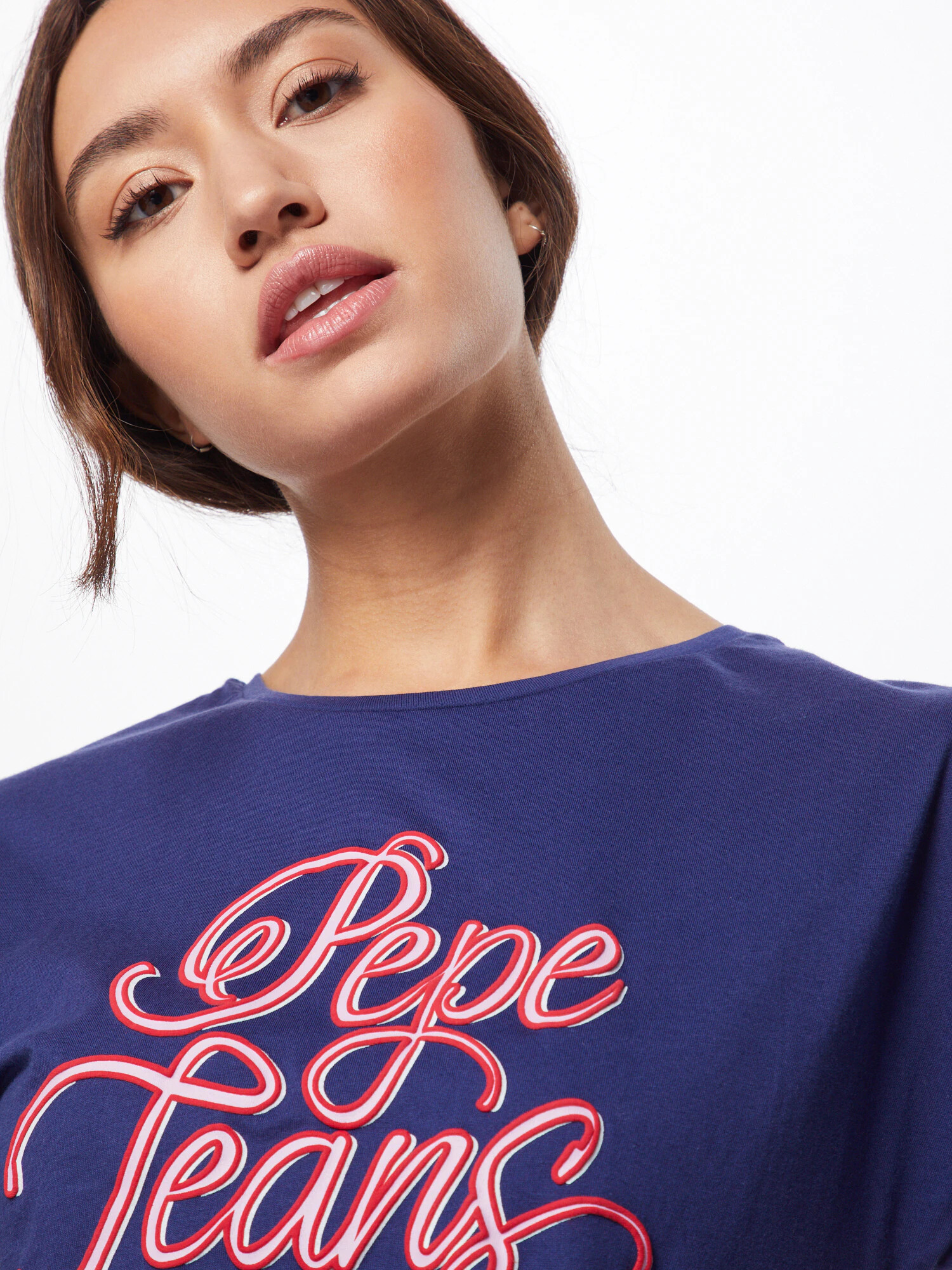 Pepe Jeans Tricou 'Alberta' bej / albastru / roz eozină - Pled.ro