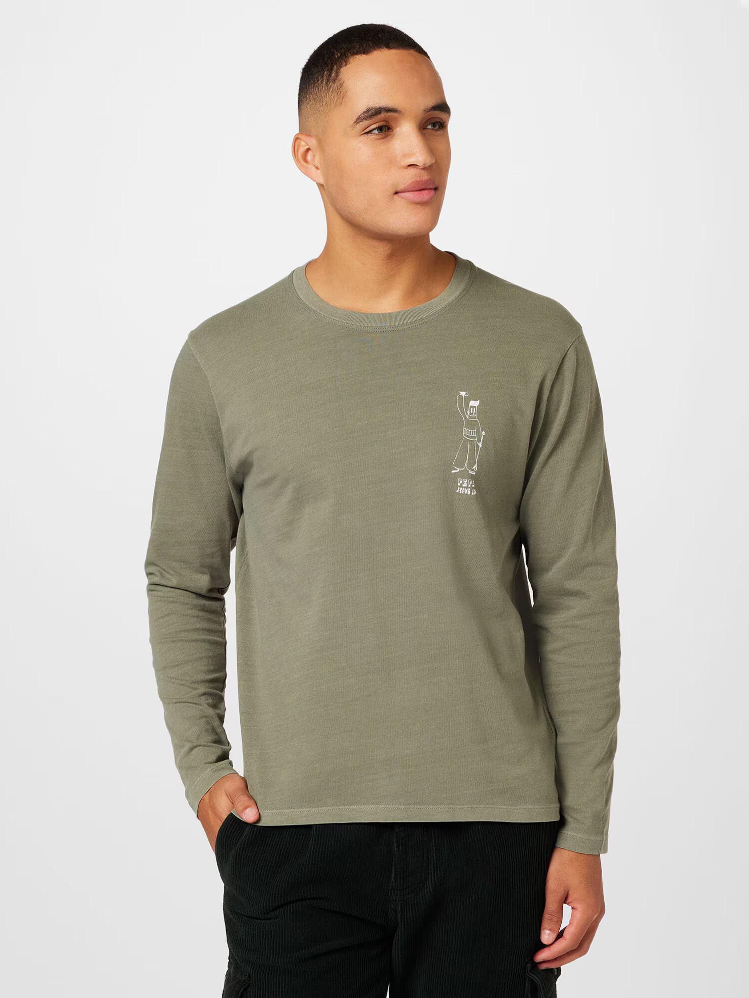 Pepe Jeans Tricou 'ALDEN' verde măr / alb - Pled.ro