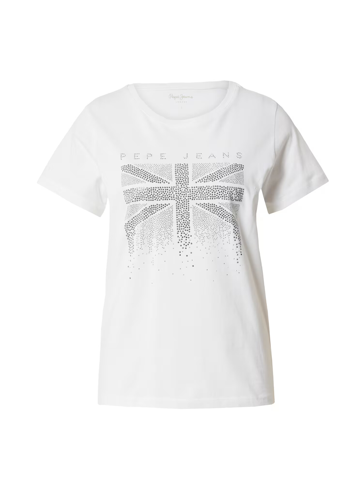 Pepe Jeans Tricou 'ALLIE' gri / argintiu / alb - Pled.ro