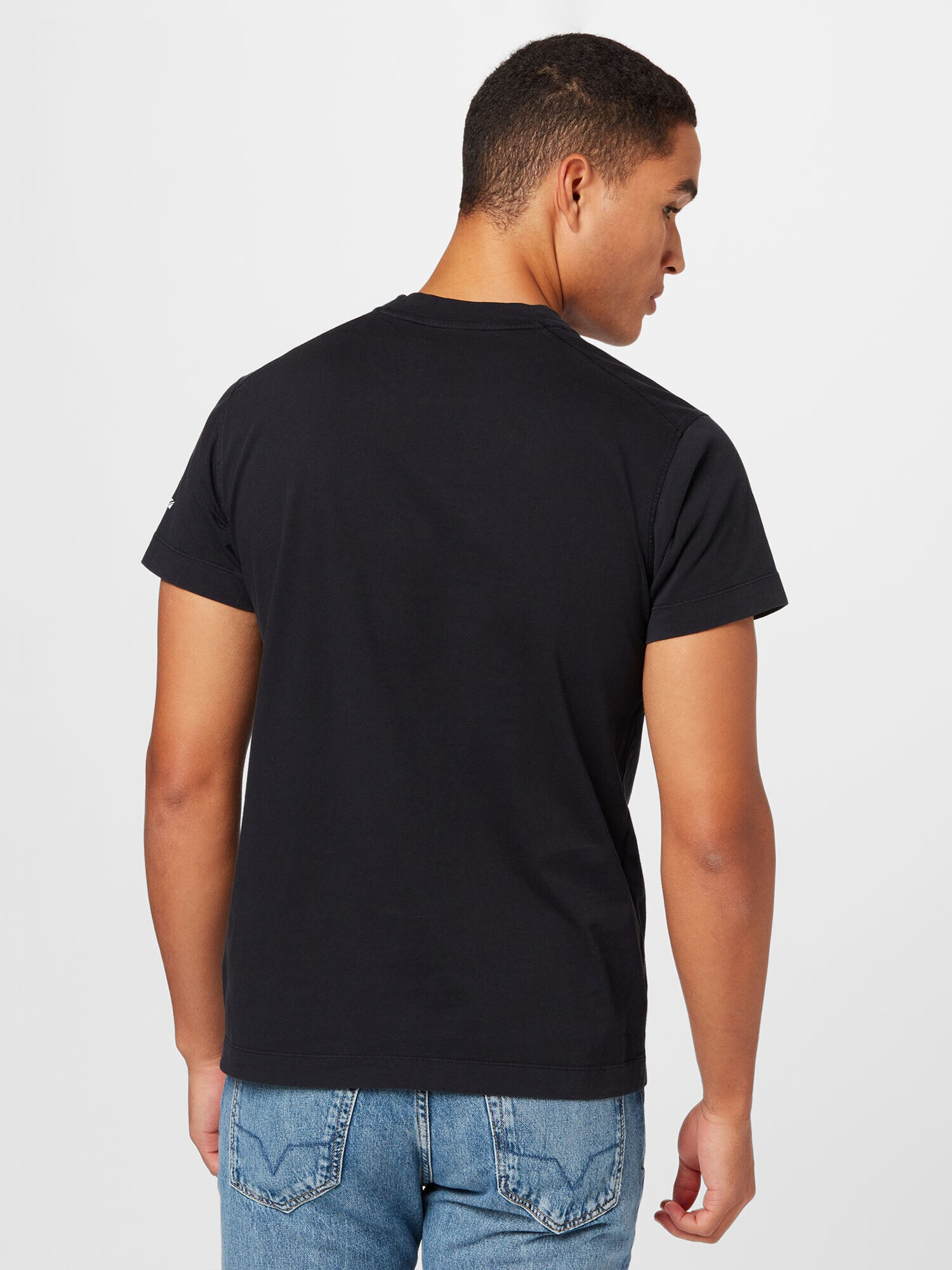 Pepe Jeans Tricou 'Andreas' negru / alb - Pled.ro