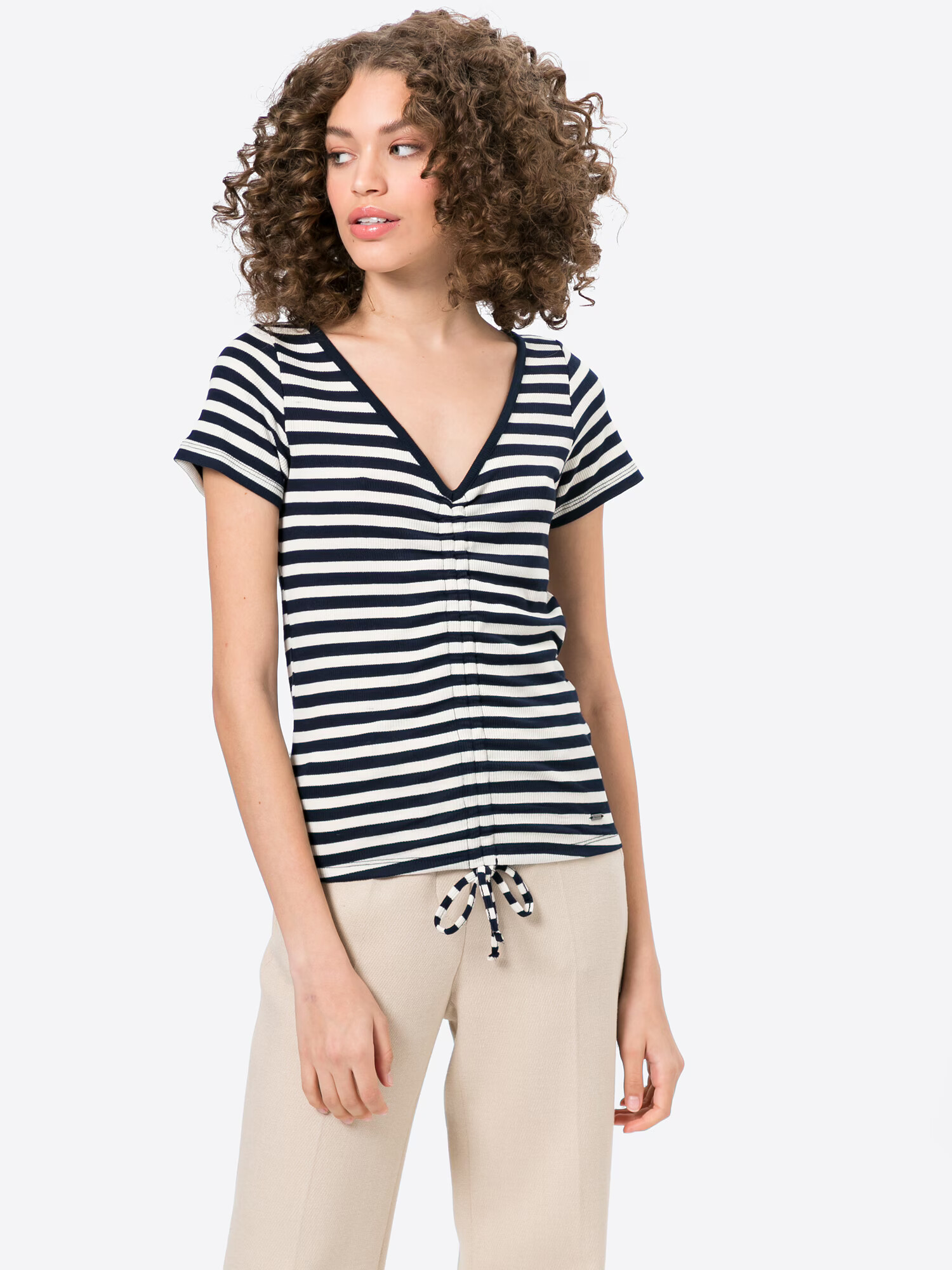 Pepe Jeans Tricou 'CARINA' bleumarin / alb - Pled.ro