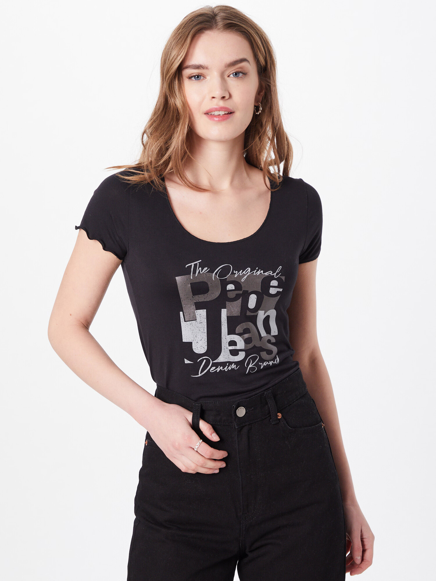 Pepe Jeans Tricou 'CHELSEA' gri / gri taupe / negru - Pled.ro