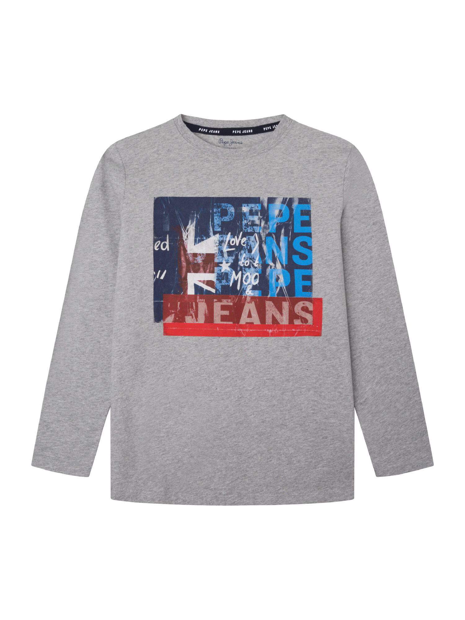 Pepe Jeans Tricou 'CLAUS' bleumarin / albastru regal / gri amestecat / roșu carmin - Pled.ro