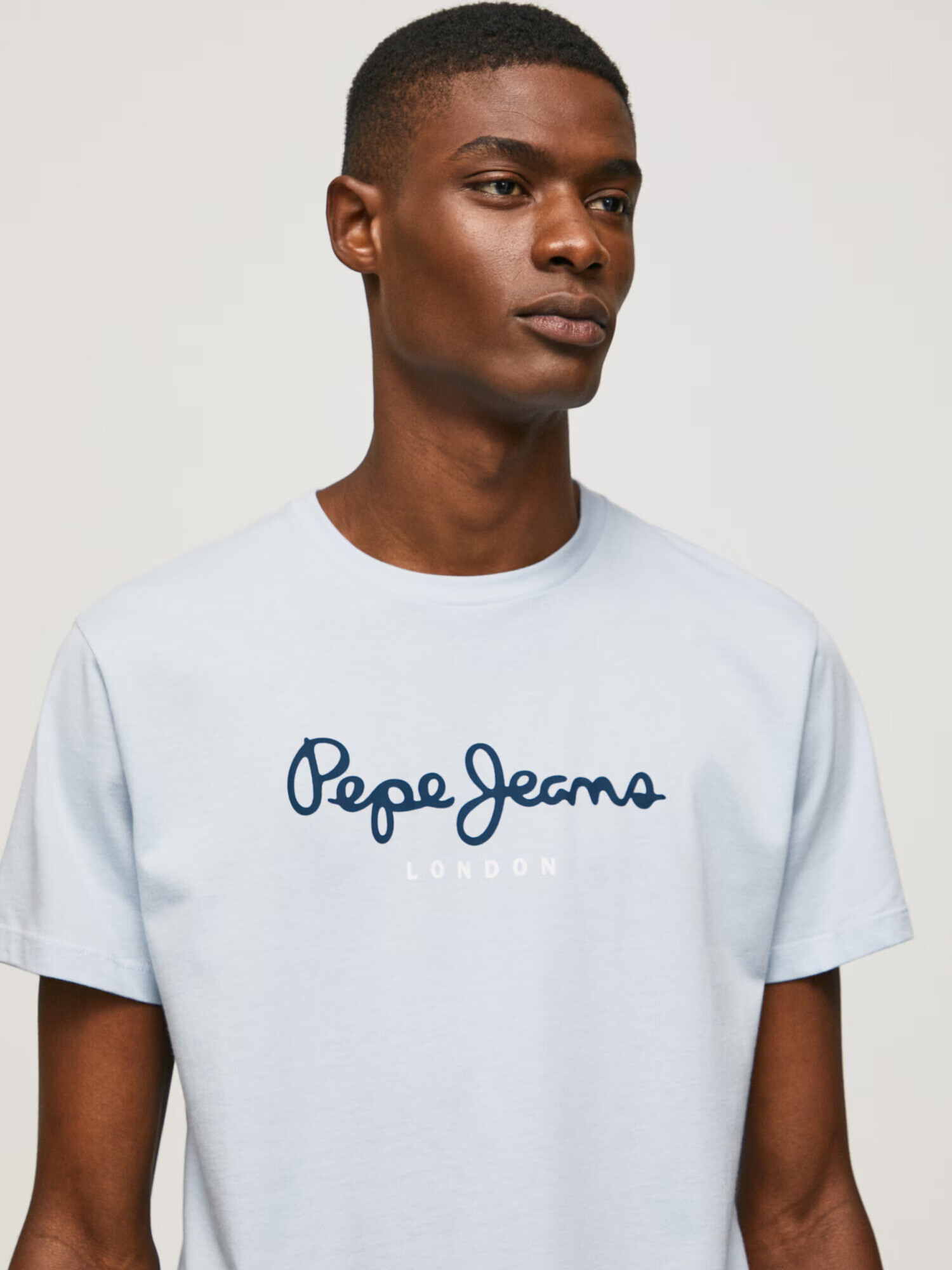 Pepe Jeans Tricou 'EGGO' albastru deschis / negru - Pled.ro