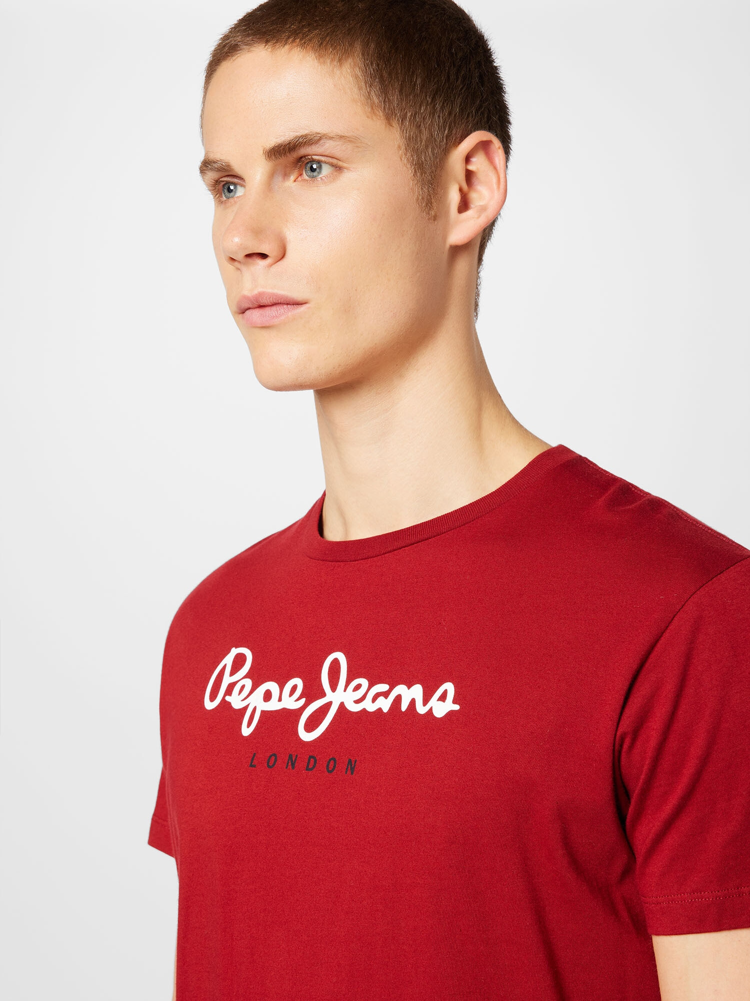 Pepe Jeans Tricou 'Eggo' roșu / negru / alb - Pled.ro