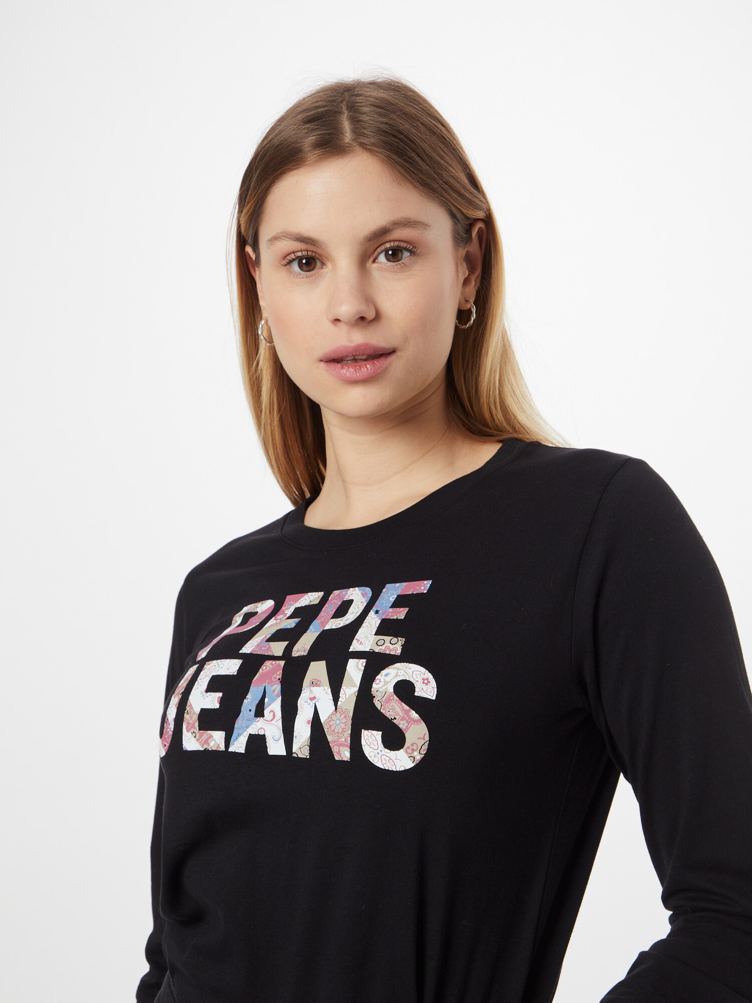 Pepe Jeans Tricou 'LUNA' albastru fumuriu / roz / negru / alb - Pled.ro