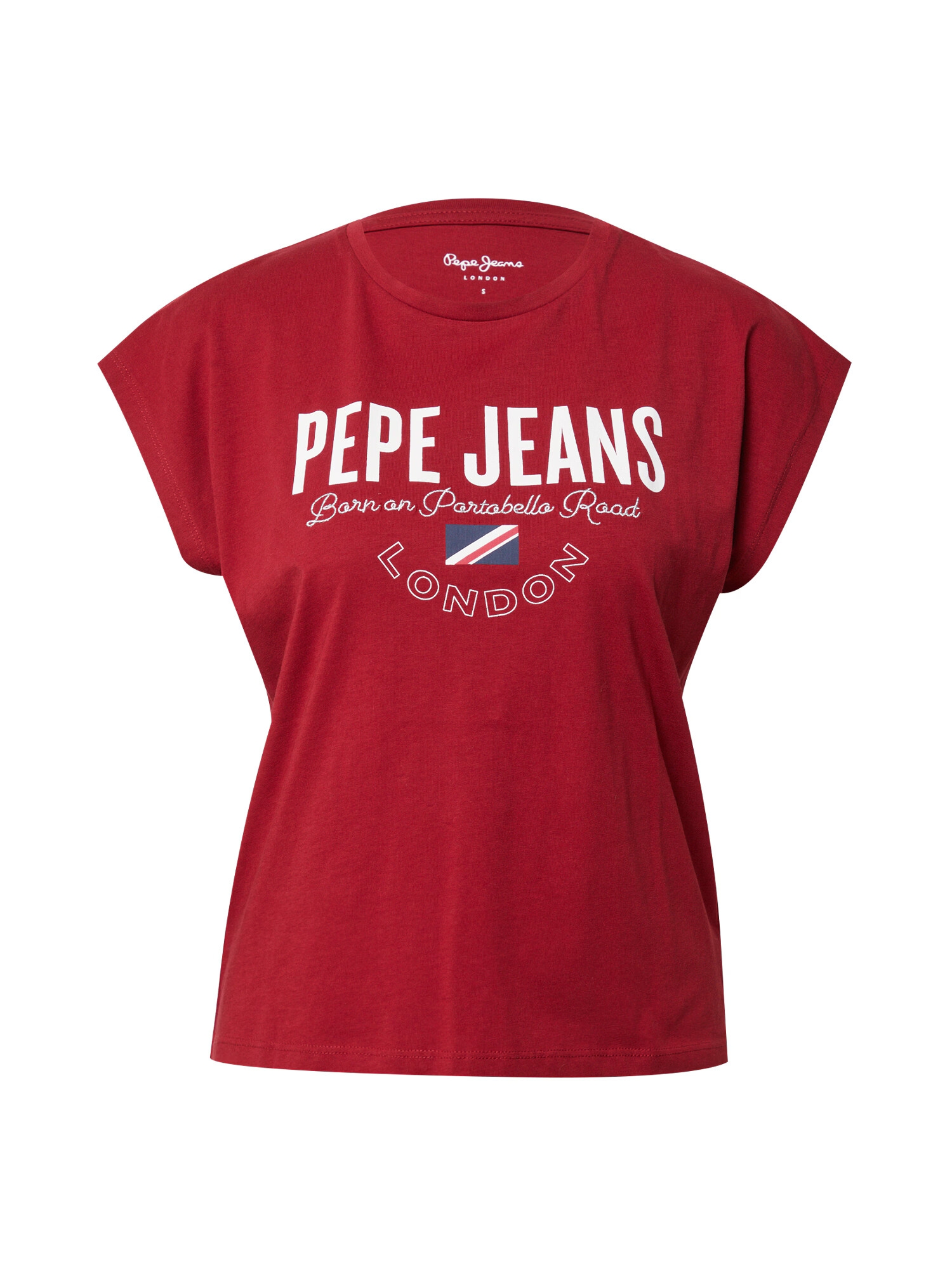 Pepe Jeans Tricou 'PARKER' bleumarin / roși aprins / alb - Pled.ro