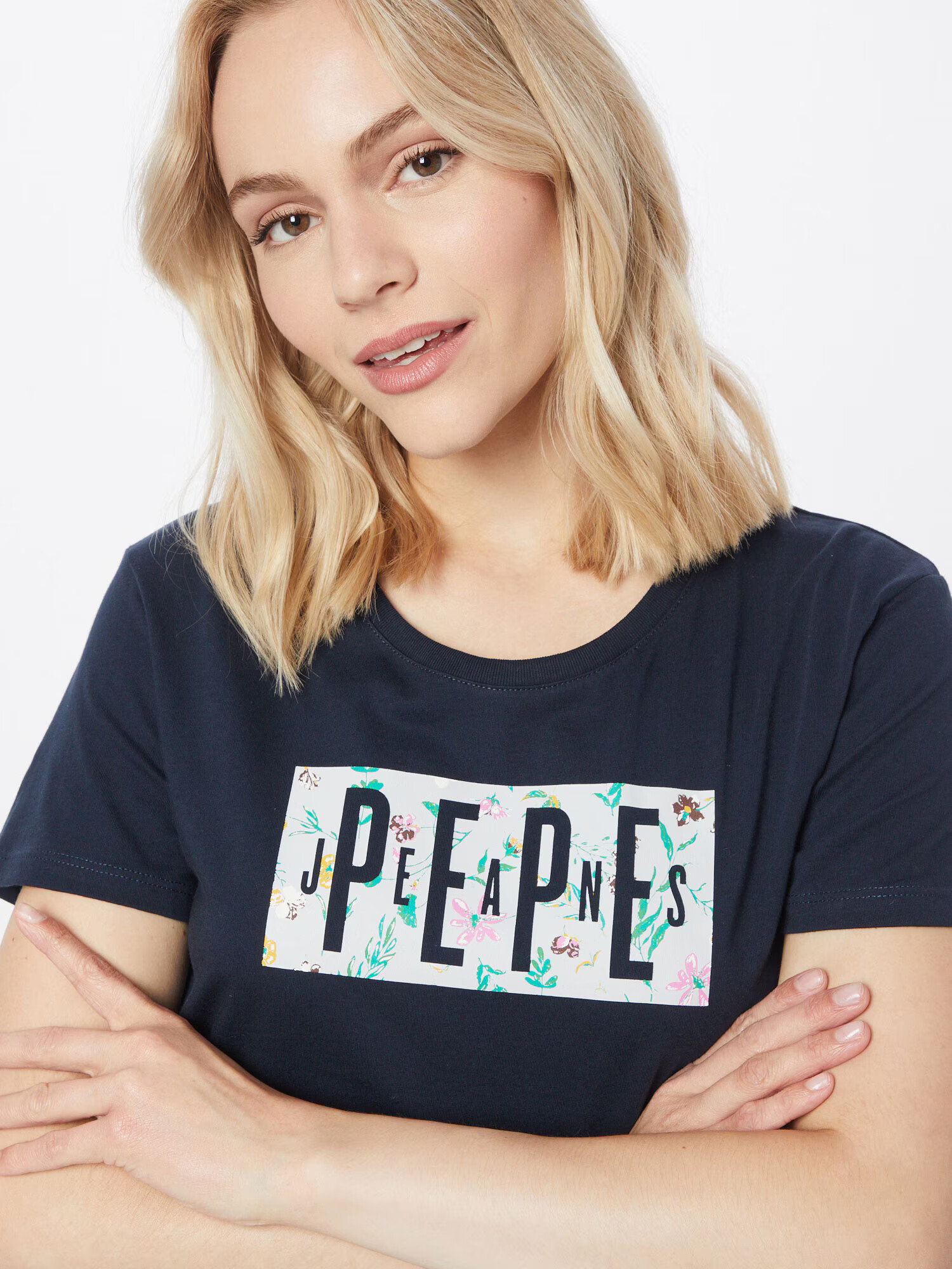 Pepe Jeans Tricou 'Patsy' bleumarin / albastru deschis / roz deschis - Pled.ro