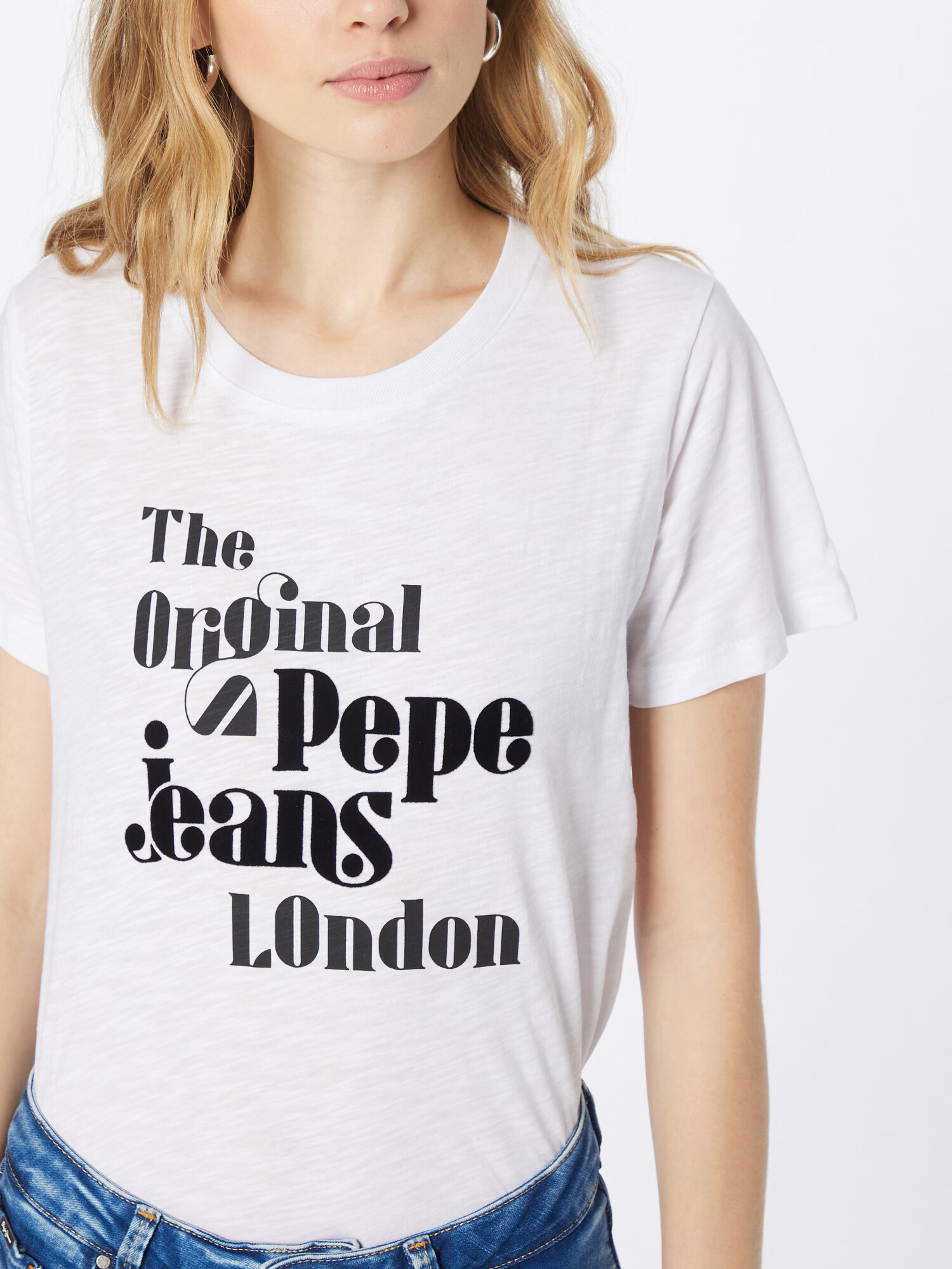 Pepe Jeans Tricou 'PIA' negru / alb - Pled.ro