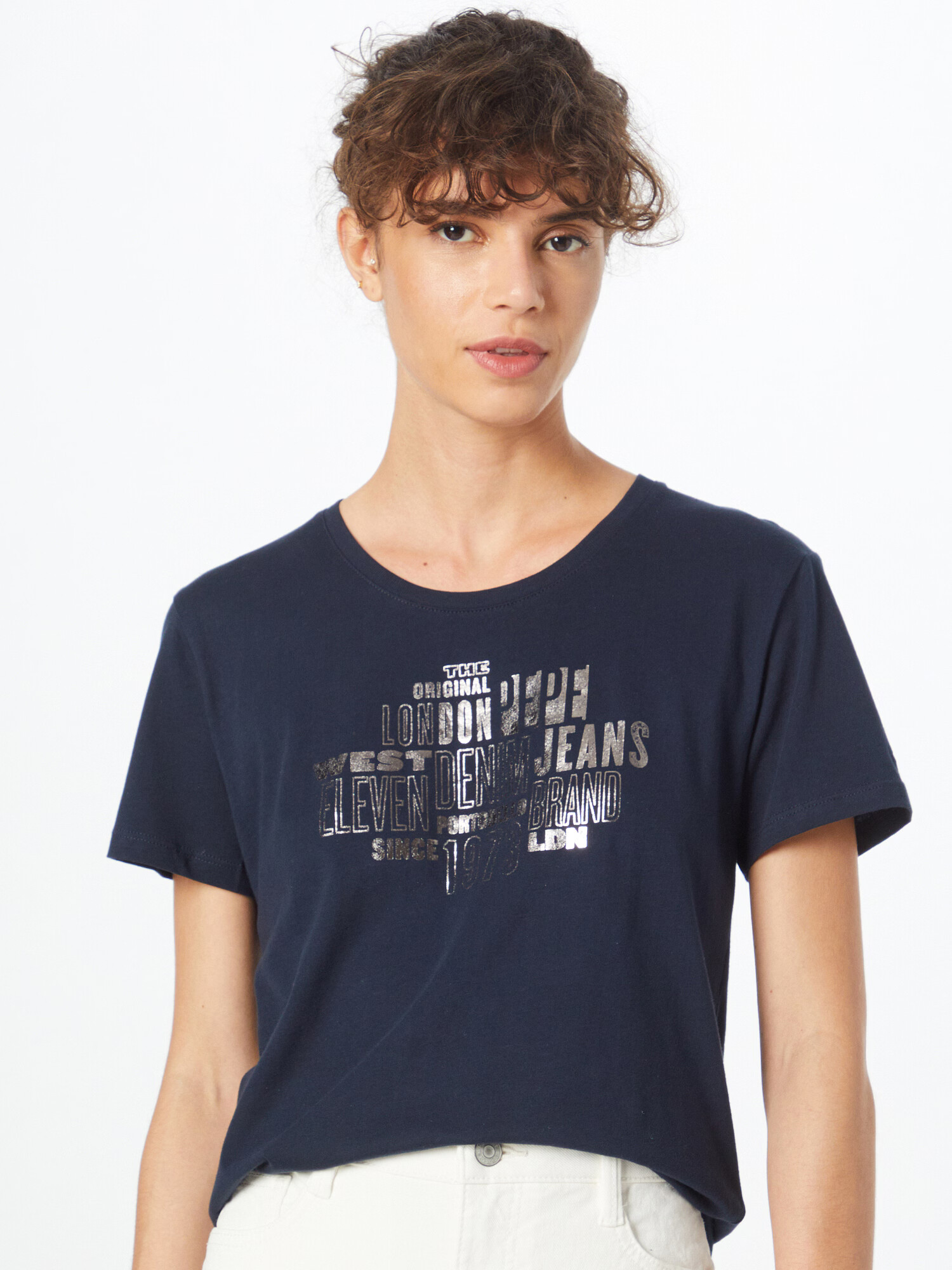 Pepe Jeans Tricou 'PIPER' albastru noapte / argintiu - Pled.ro