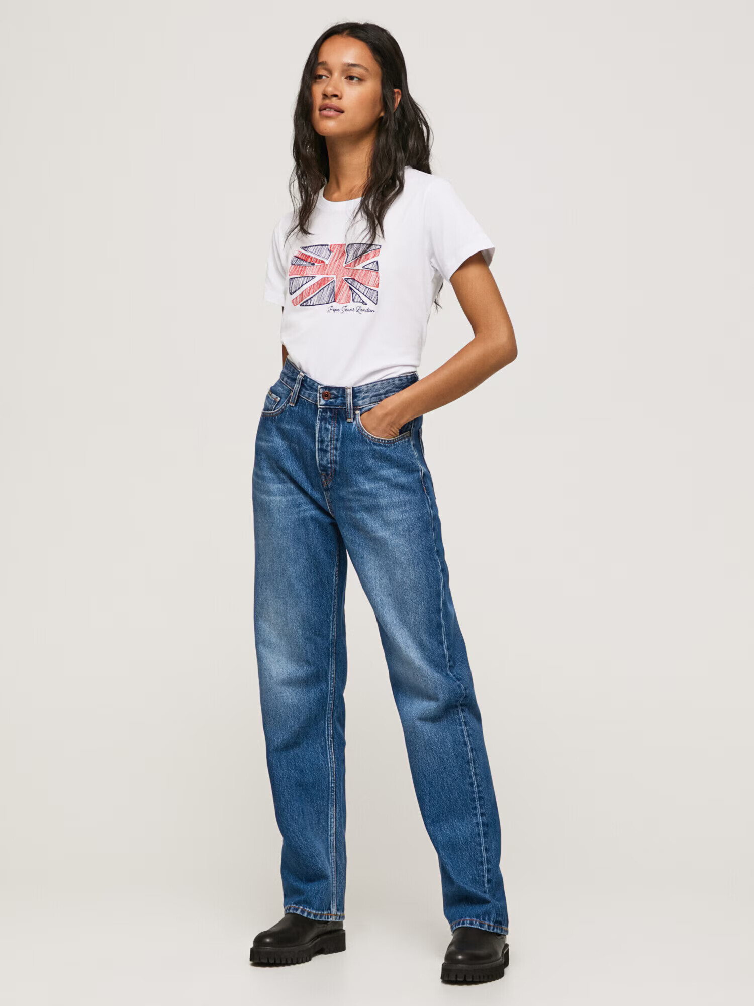 Pepe Jeans Tricou 'TARA' albastru / roșu / alb - Pled.ro