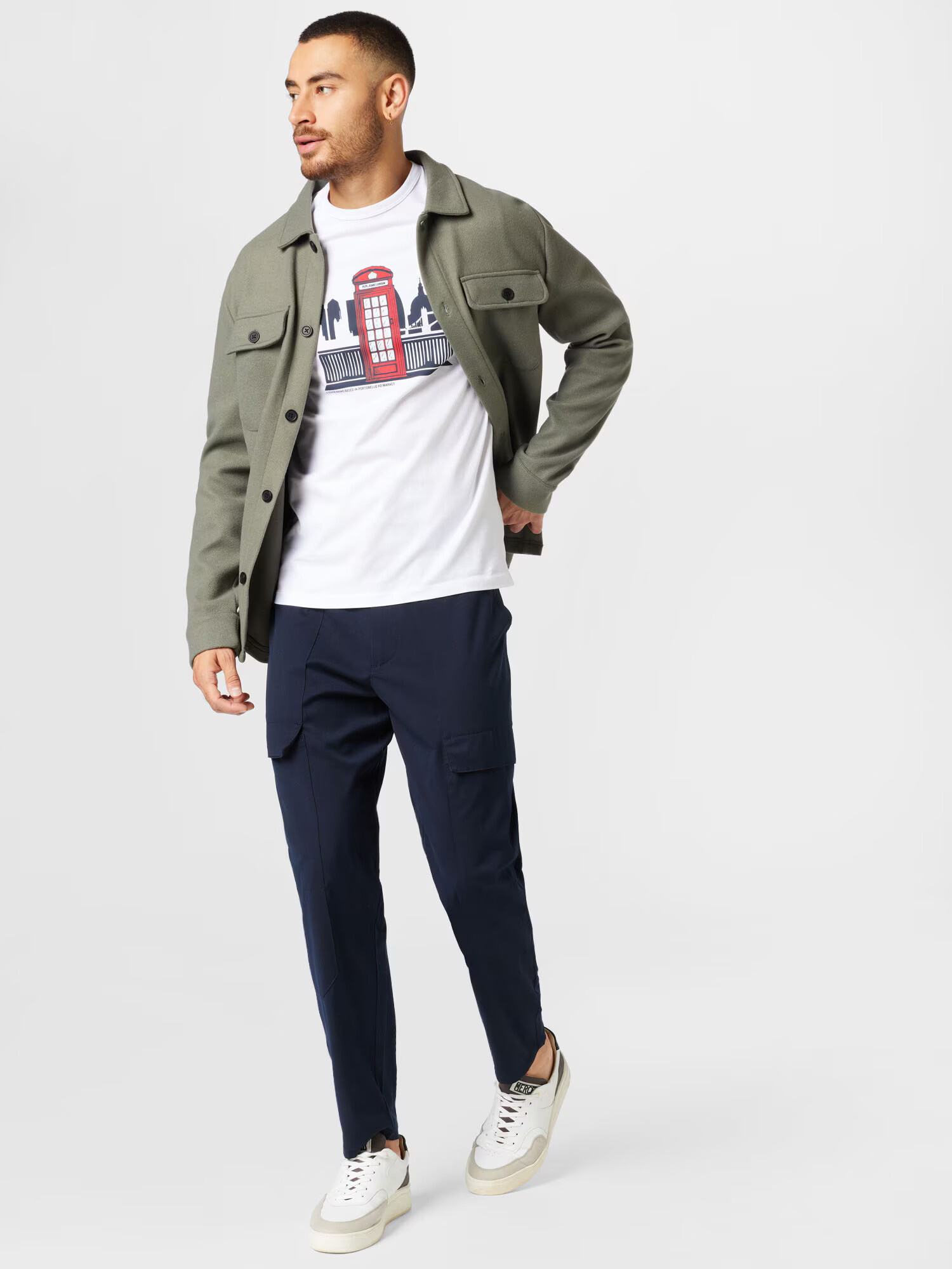 Pepe Jeans Tricou 'Trevor' bleumarin / roșu / alb - Pled.ro