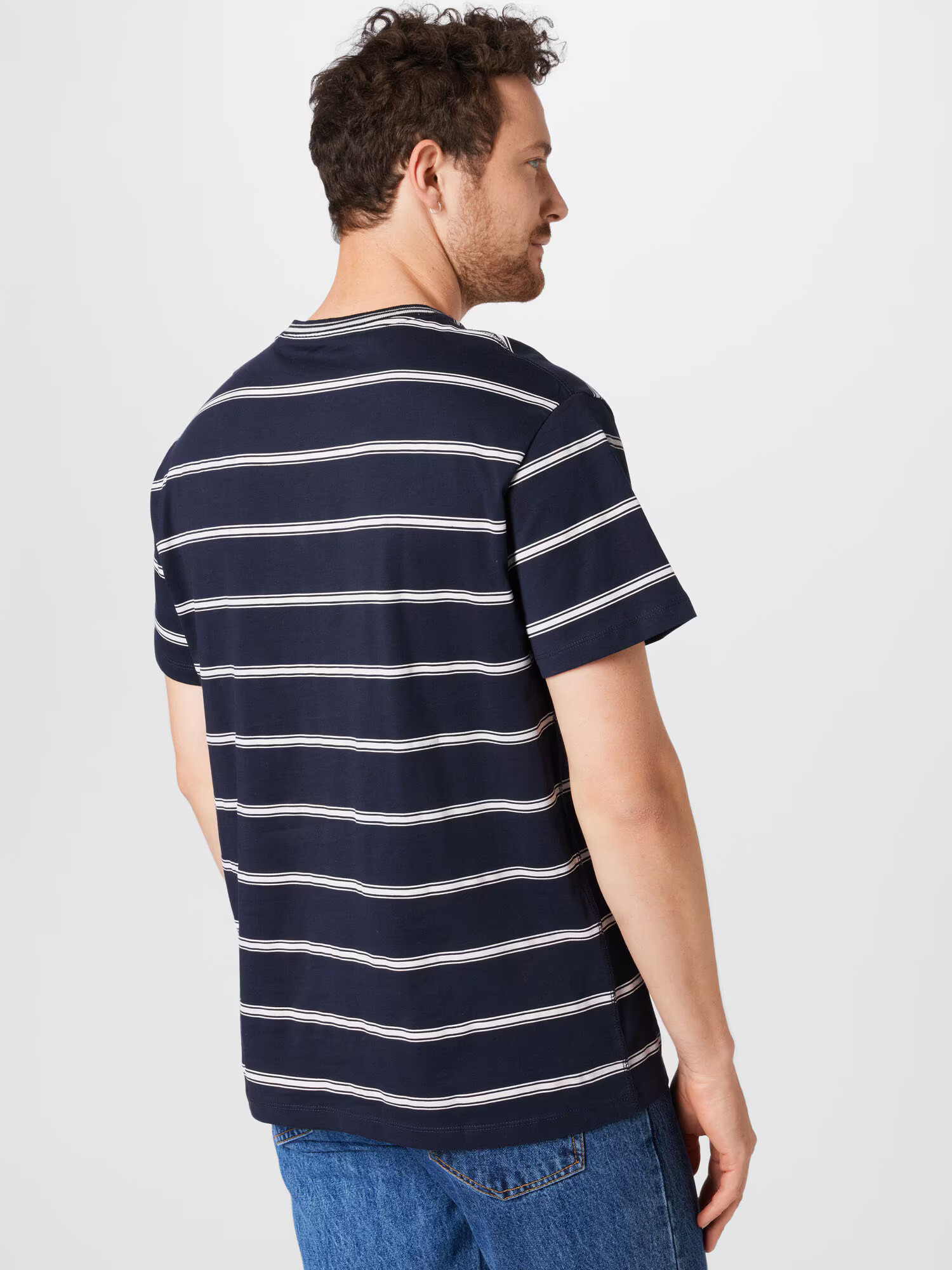 Pepe Jeans Tricou 'TROY' albastru marin / alb - Pled.ro