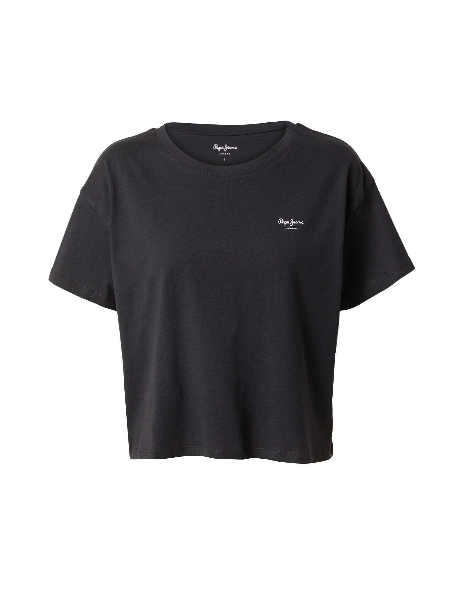 Pepe Jeans Tricou 'WIMANI' negru / alb - Pled.ro