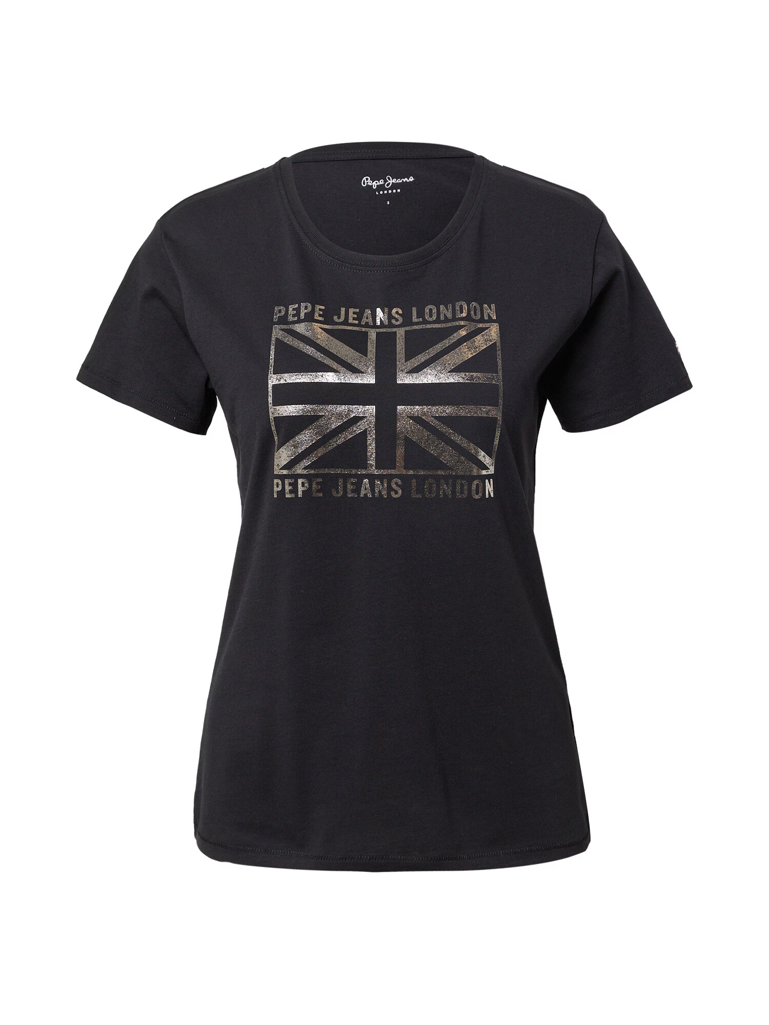 Pepe Jeans Tricou 'ZELDA' negru / argintiu - Pled.ro