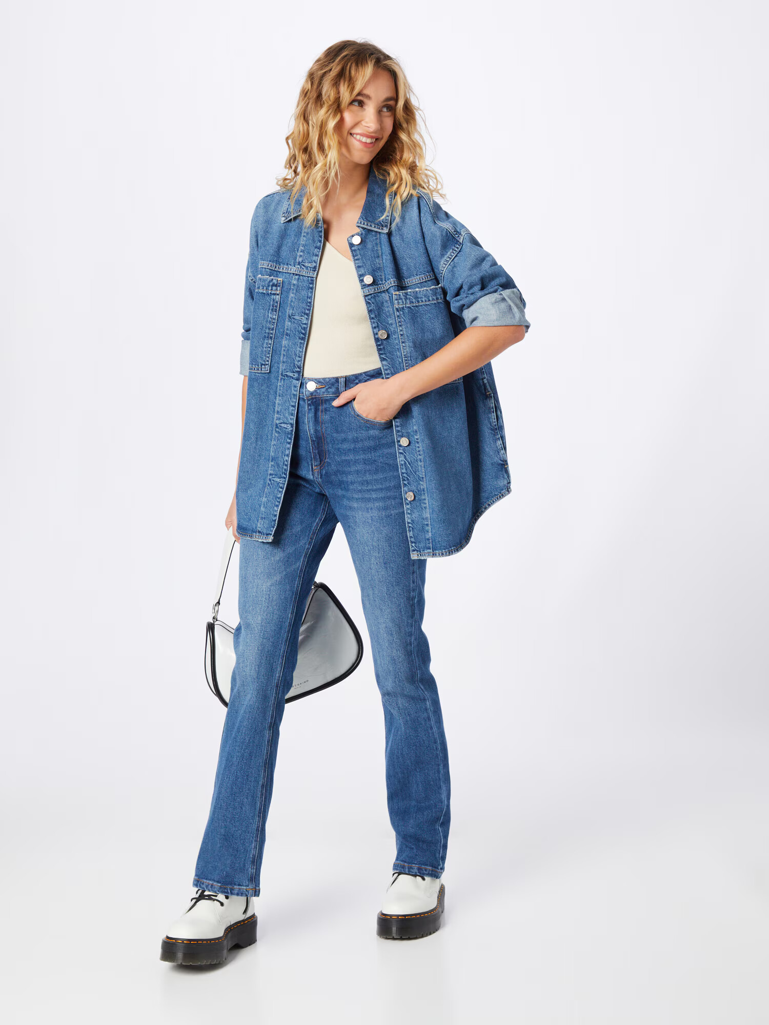 Peppercorn Jeans 'Linda' albastru denim - Pled.ro