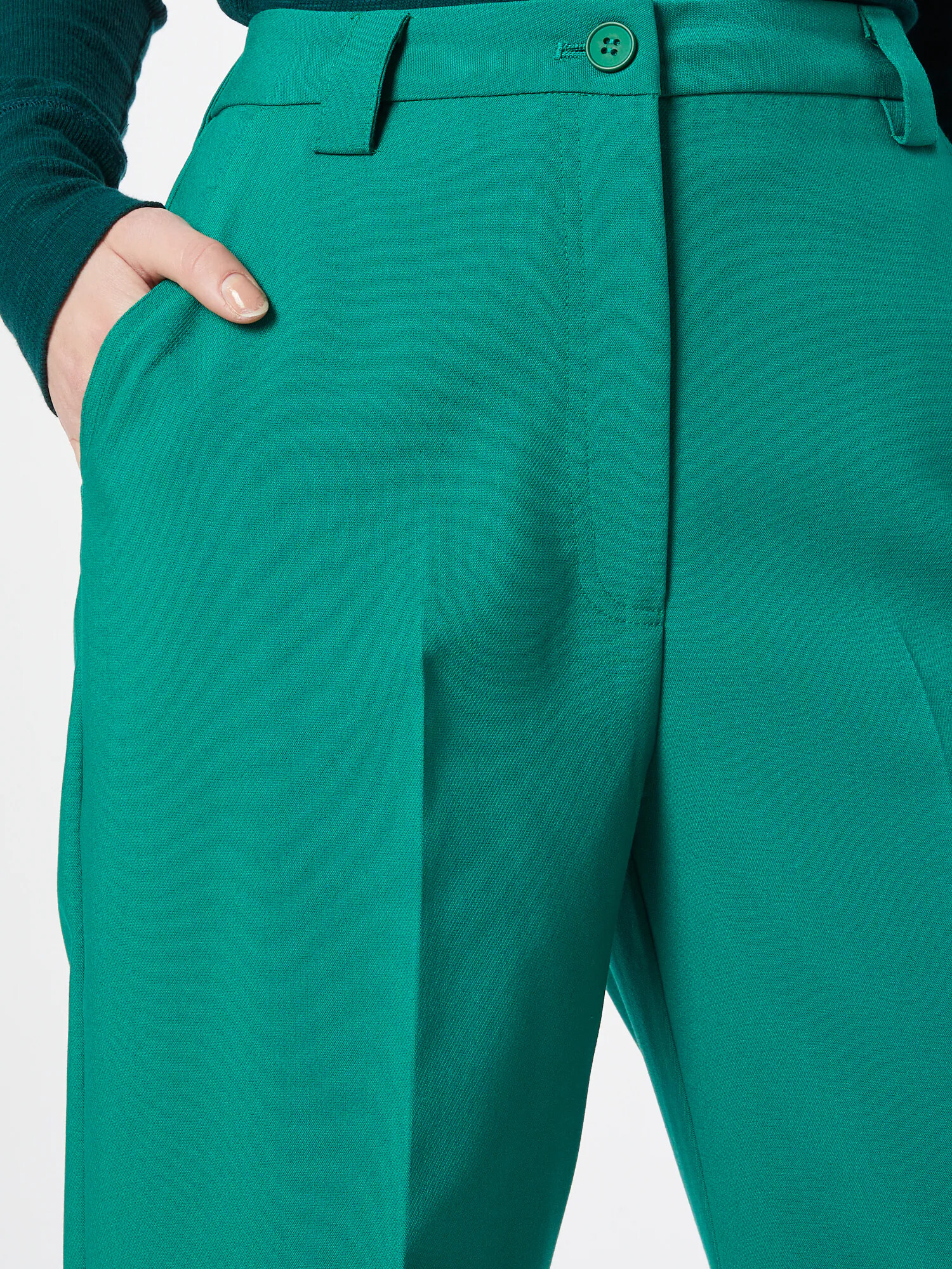 Peppercorn Pantaloni cu dungă 'Ginette' verde - Pled.ro