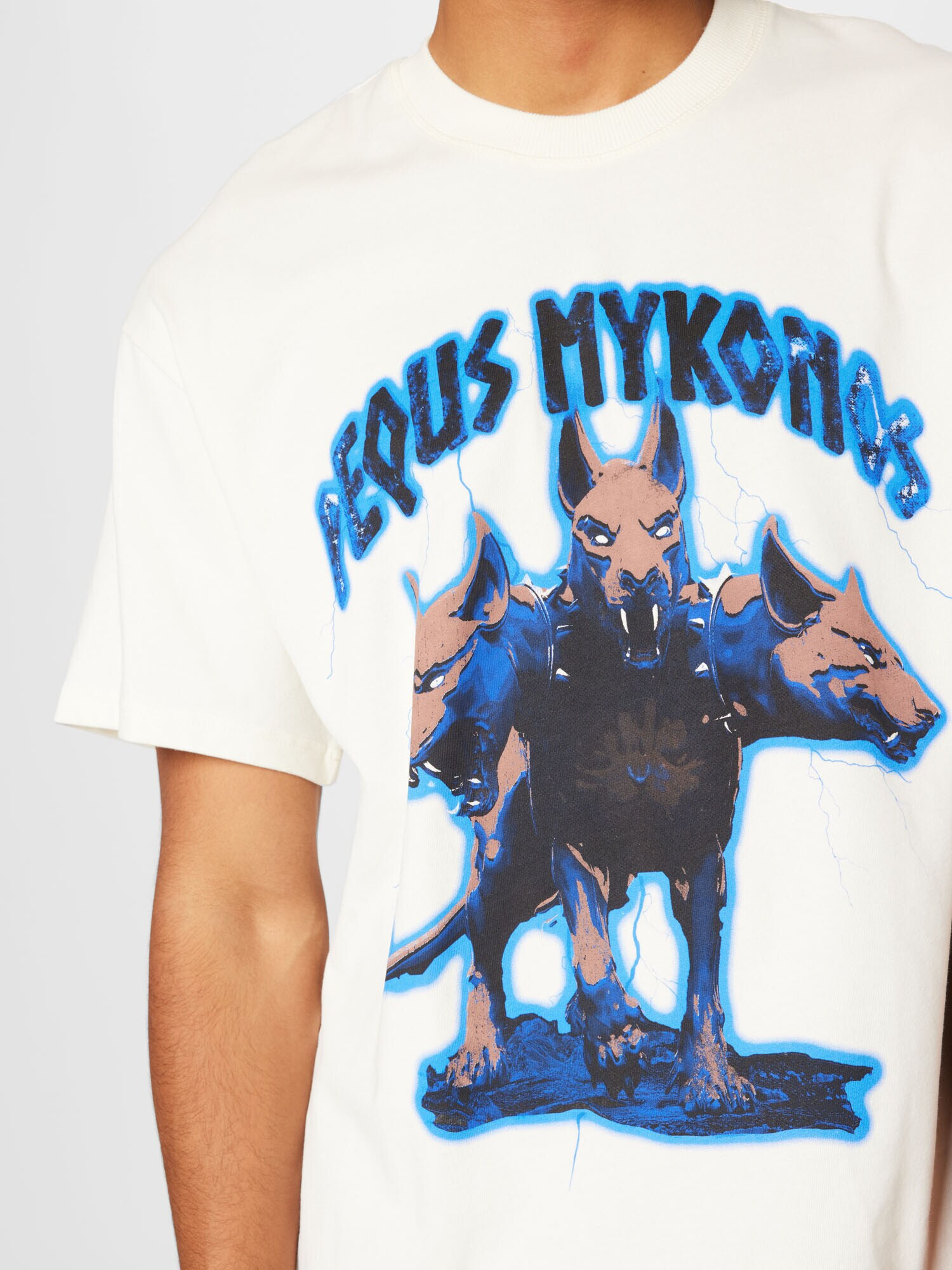 Pequs Tricou 'CERBERUS' albastru / maro / negru / alb - Pled.ro