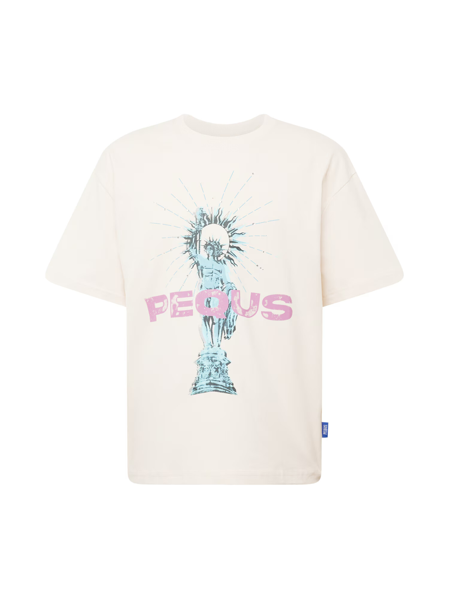 Pequs Tricou 'Helios' crem / albastru deschis / roz - Pled.ro