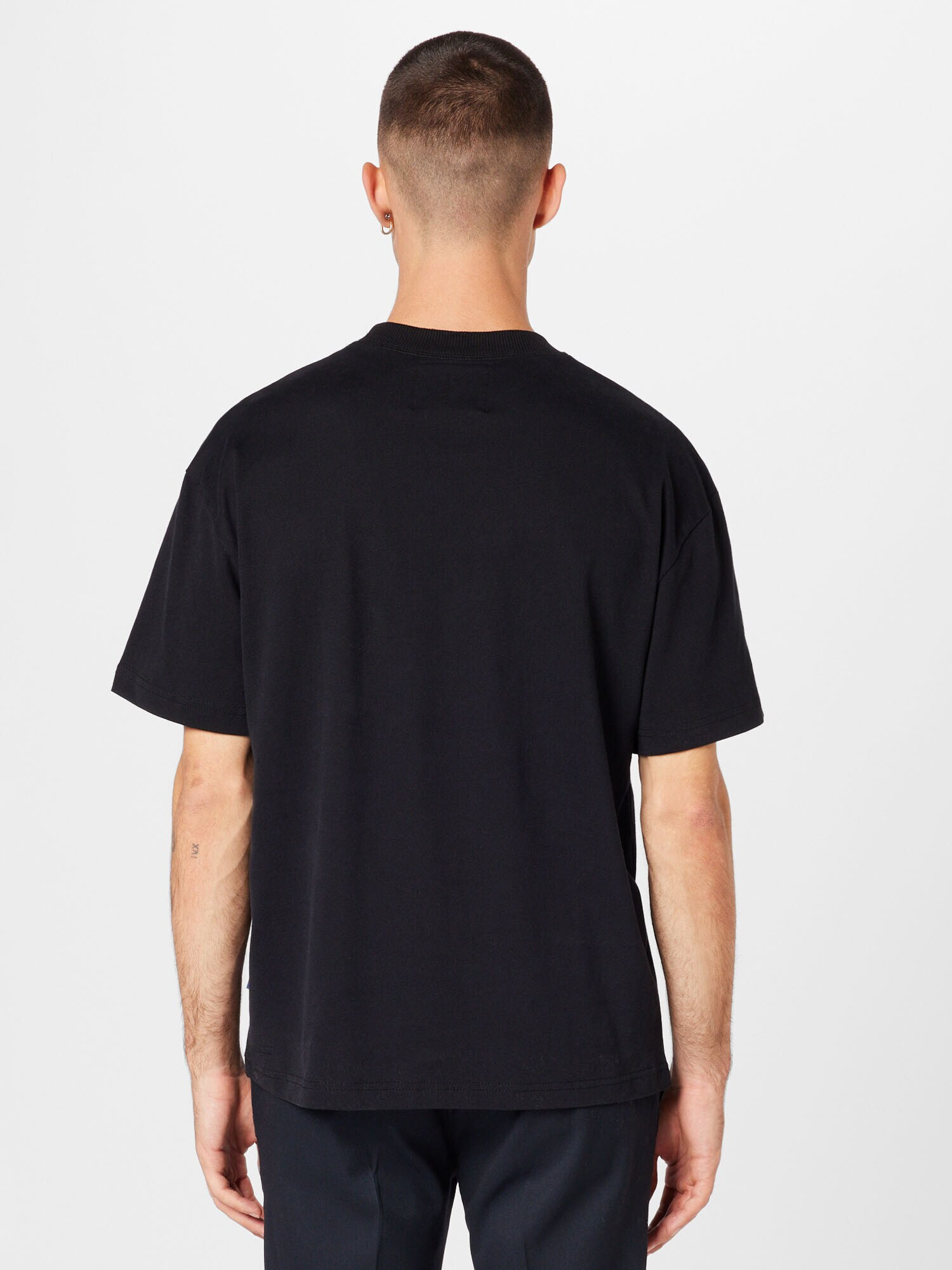 Pequs Tricou negru / alb - Pled.ro