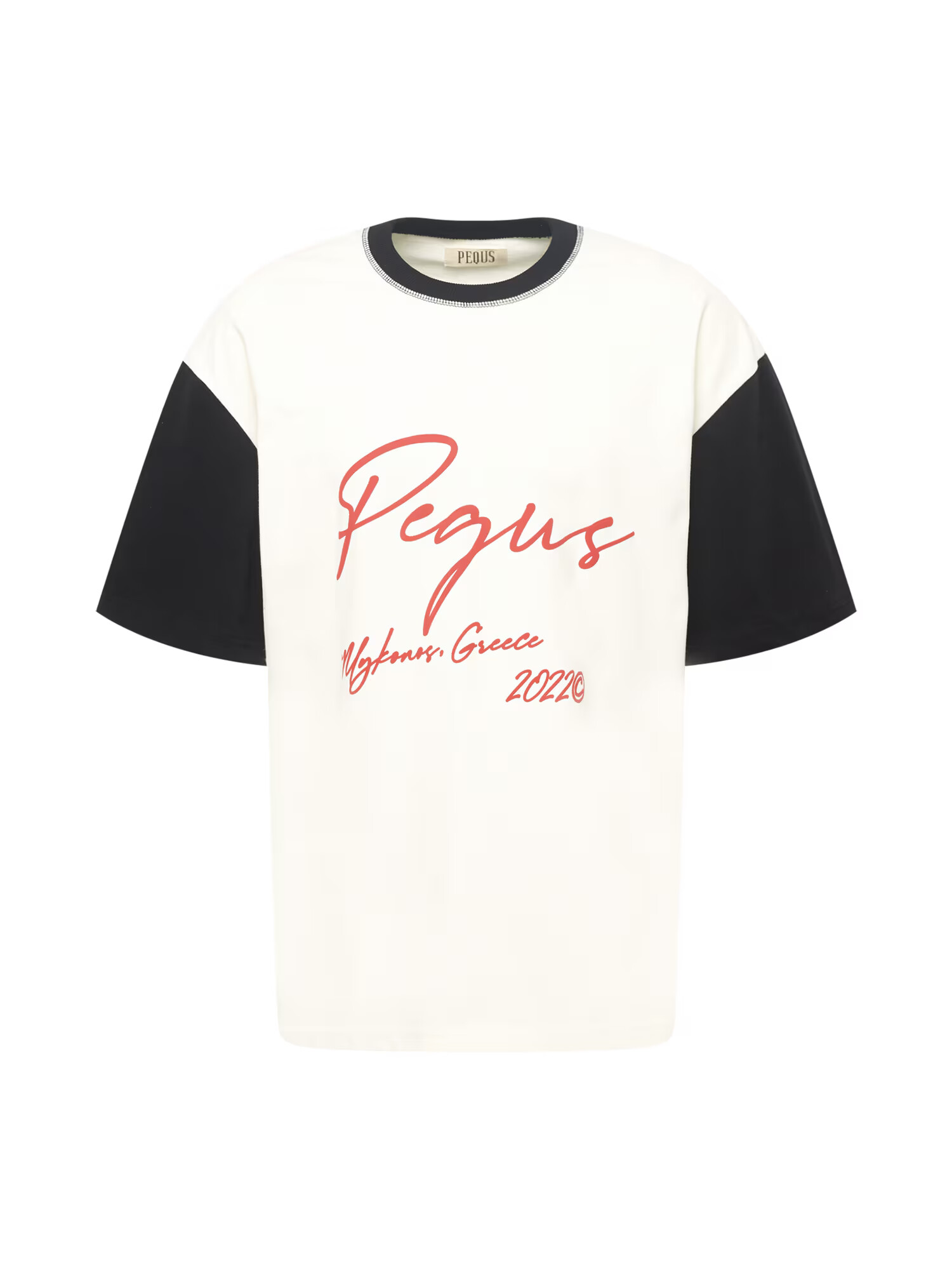 Pequs Tricou roșu pastel / negru / alb - Pled.ro