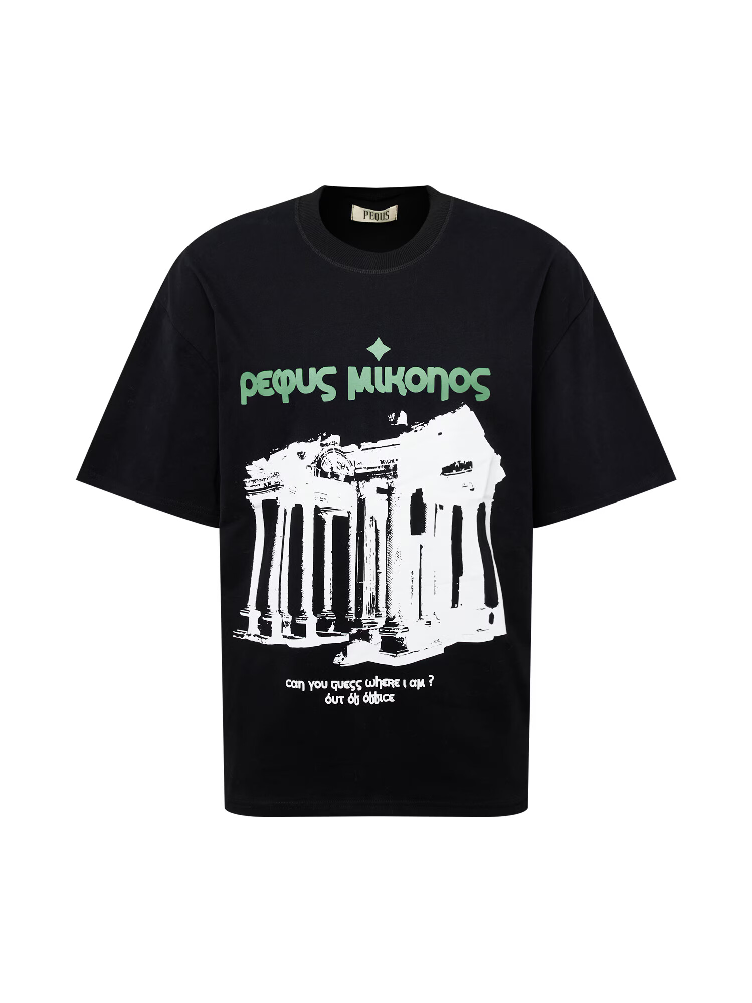 Pequs Tricou verde / negru / alb - Pled.ro