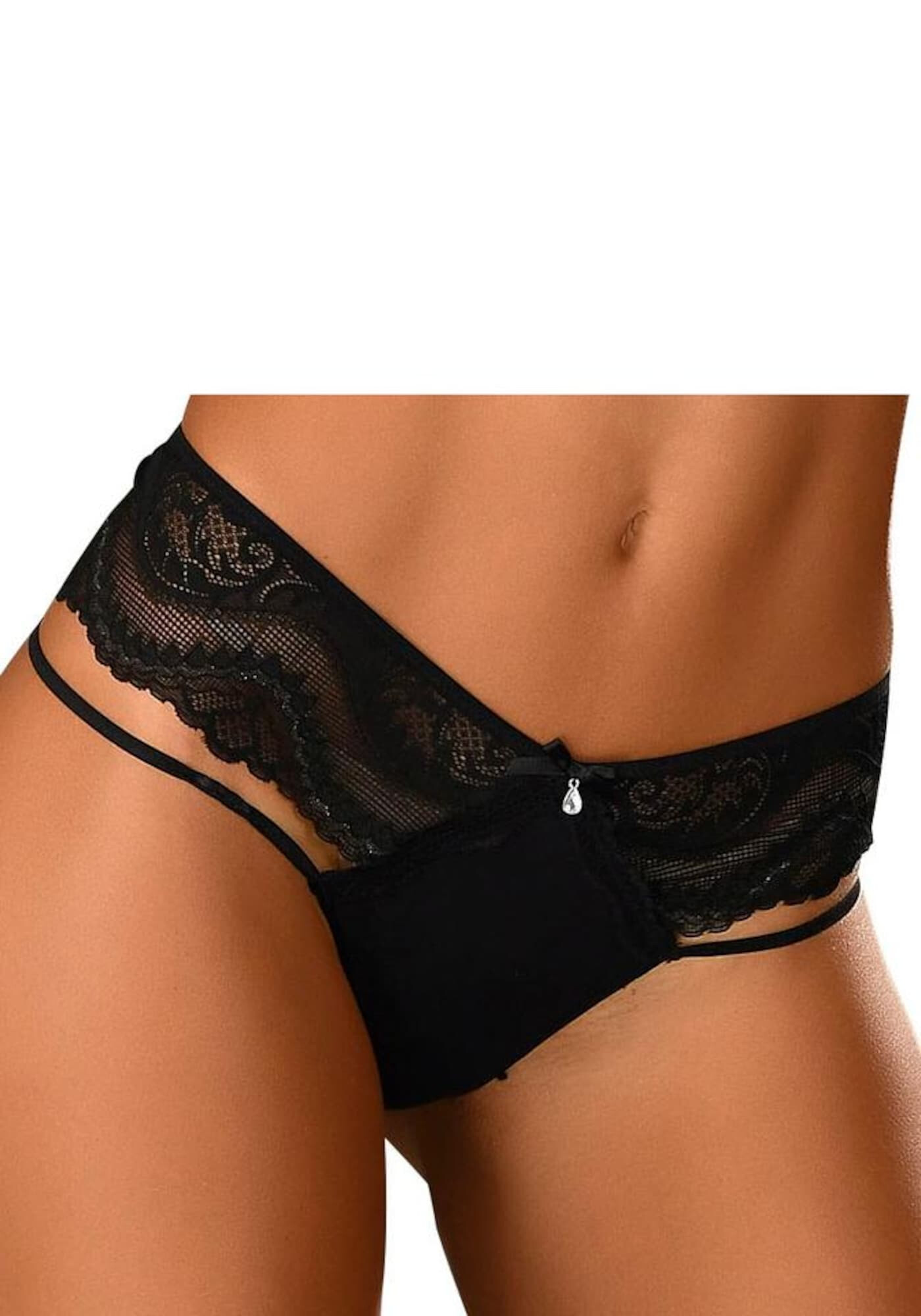 PETITE FLEUR GOLD Tanga negru - Pled.ro