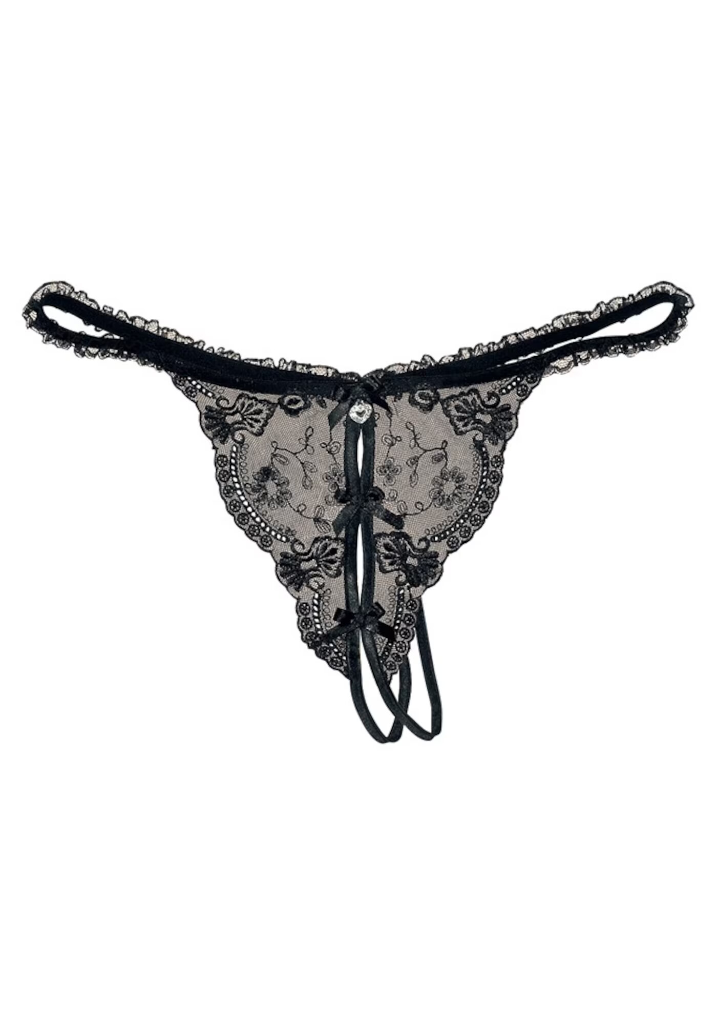 PETITE FLEUR GOLD Tanga negru - Pled.ro