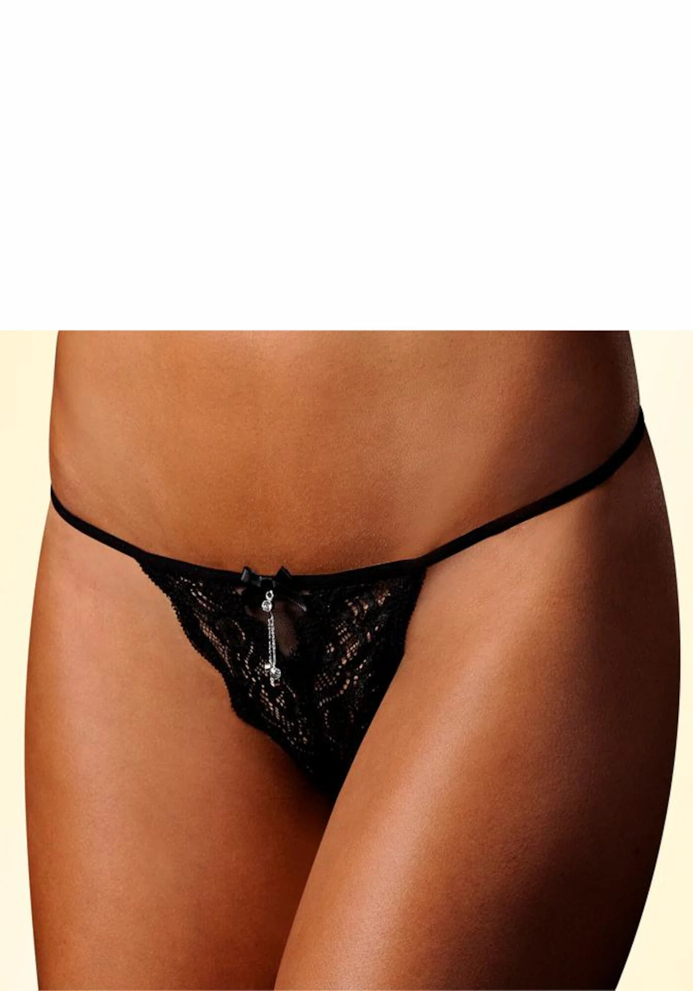 PETITE FLEUR GOLD Tanga negru - Pled.ro