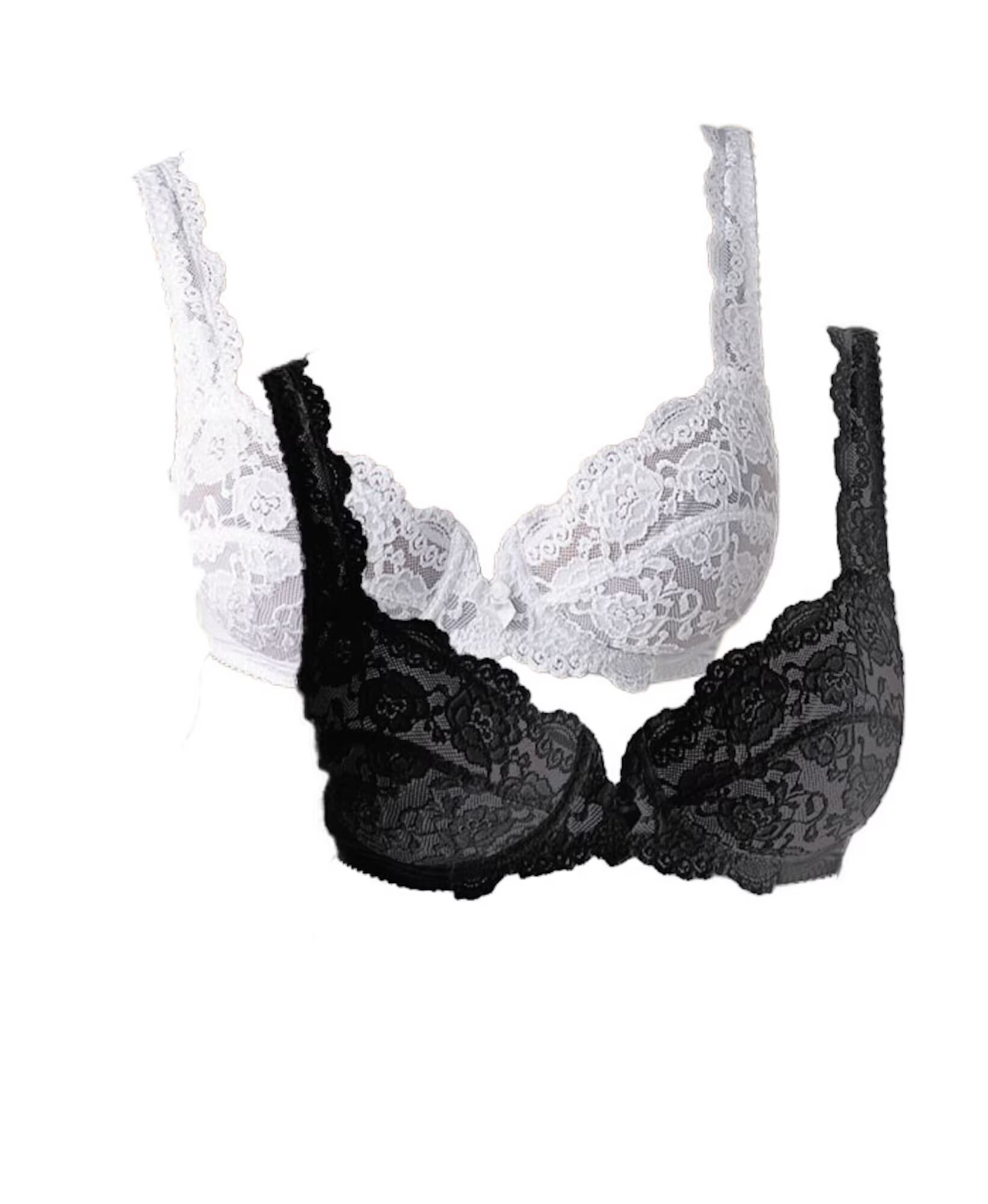 PETITE FLEUR Sutien negru / alb - Pled.ro