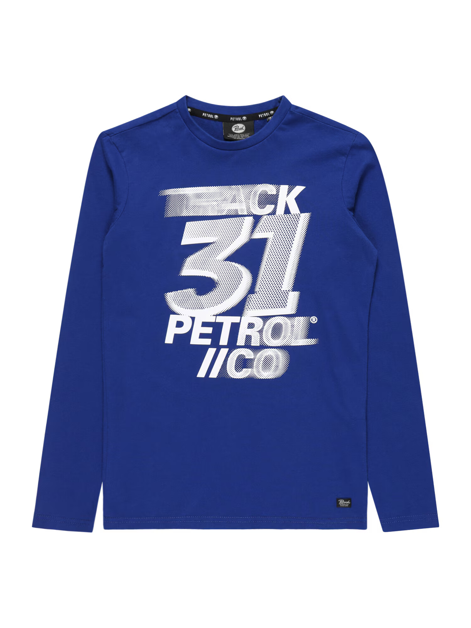 Petrol Industries Tricou albastru / alb - Pled.ro