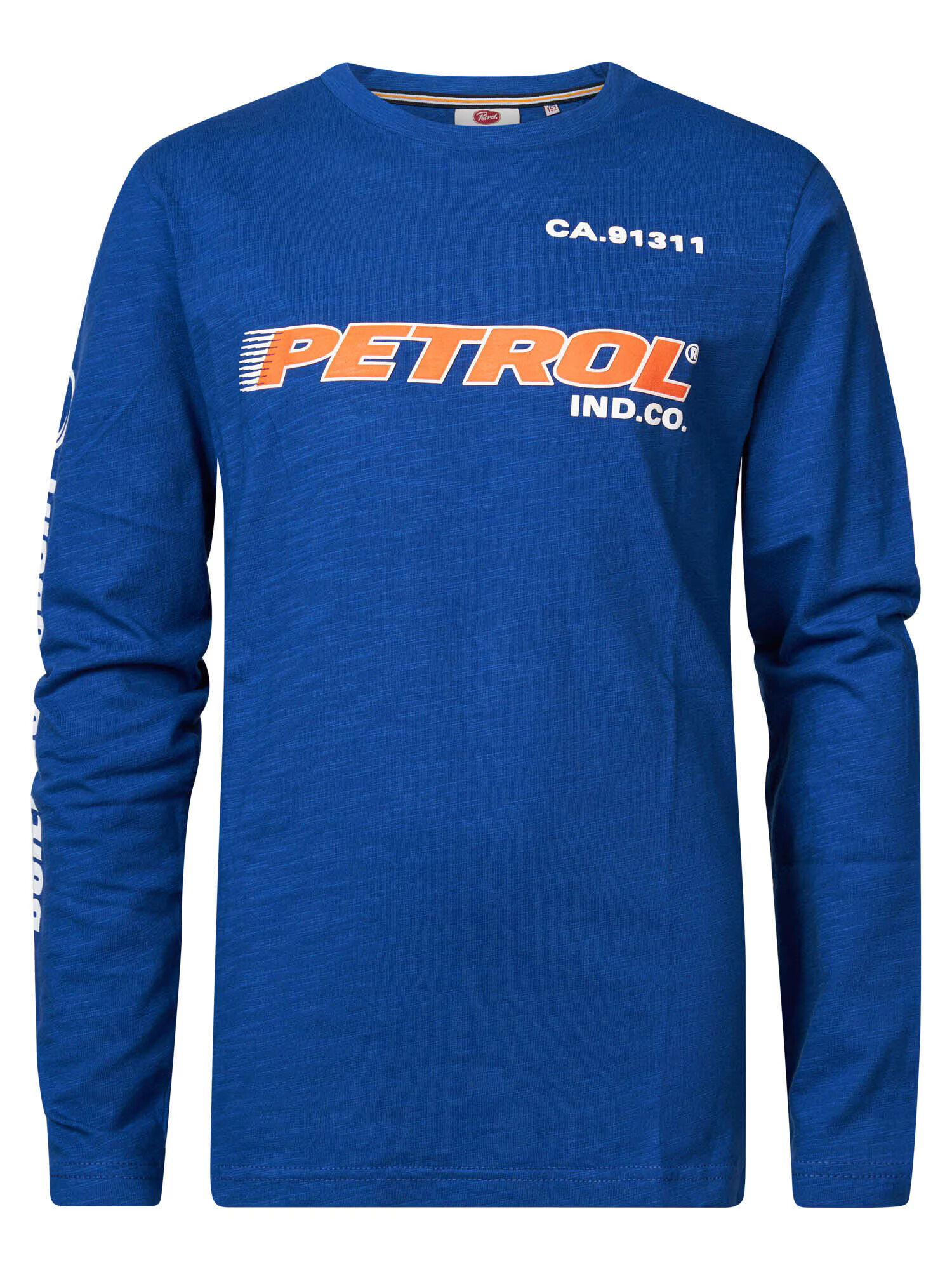 Petrol Industries Tricou albastru regal / portocaliu / alb - Pled.ro