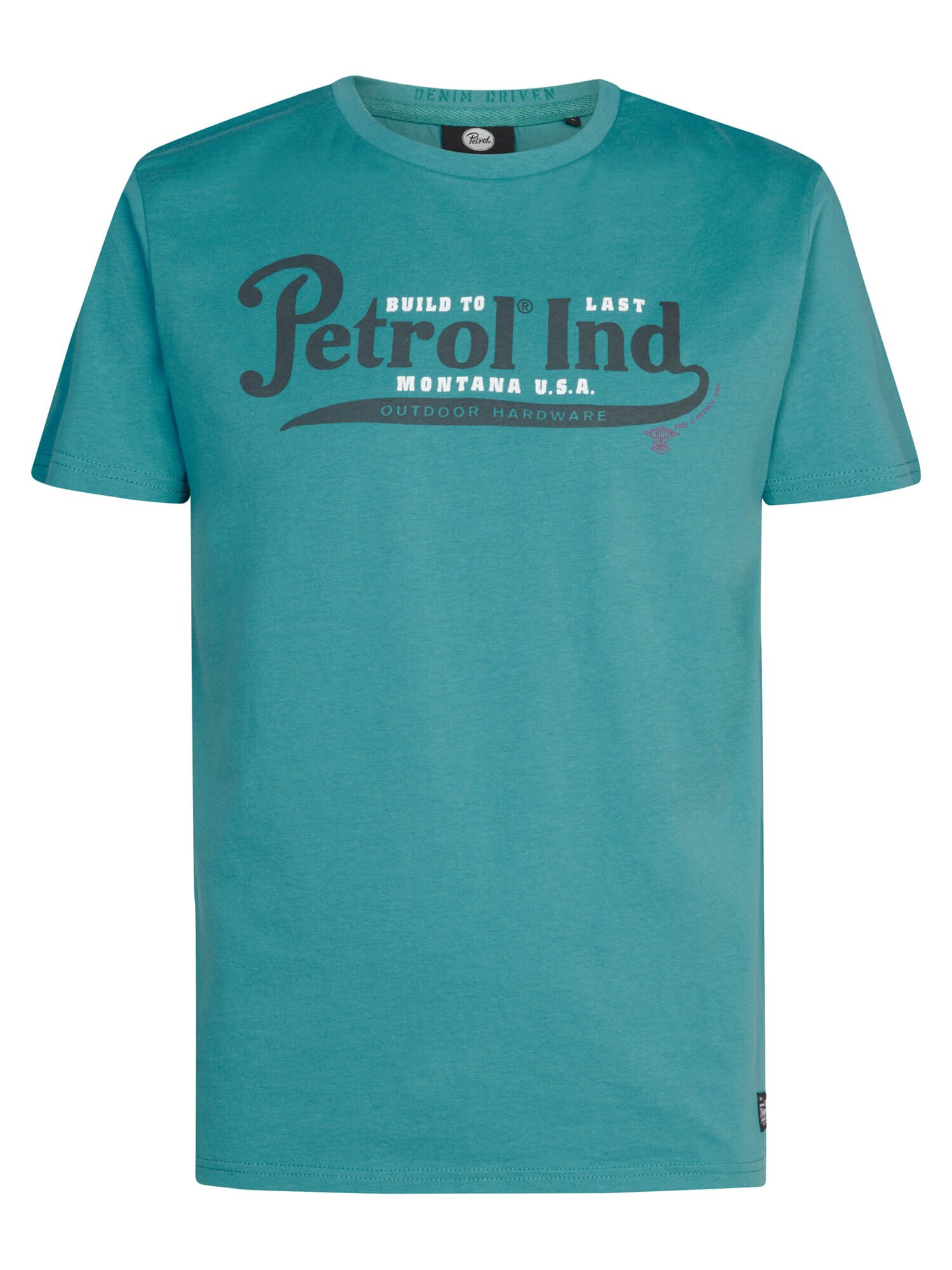 Petrol Industries Tricou cyan / gri metalic / mov orhidee / alb - Pled.ro