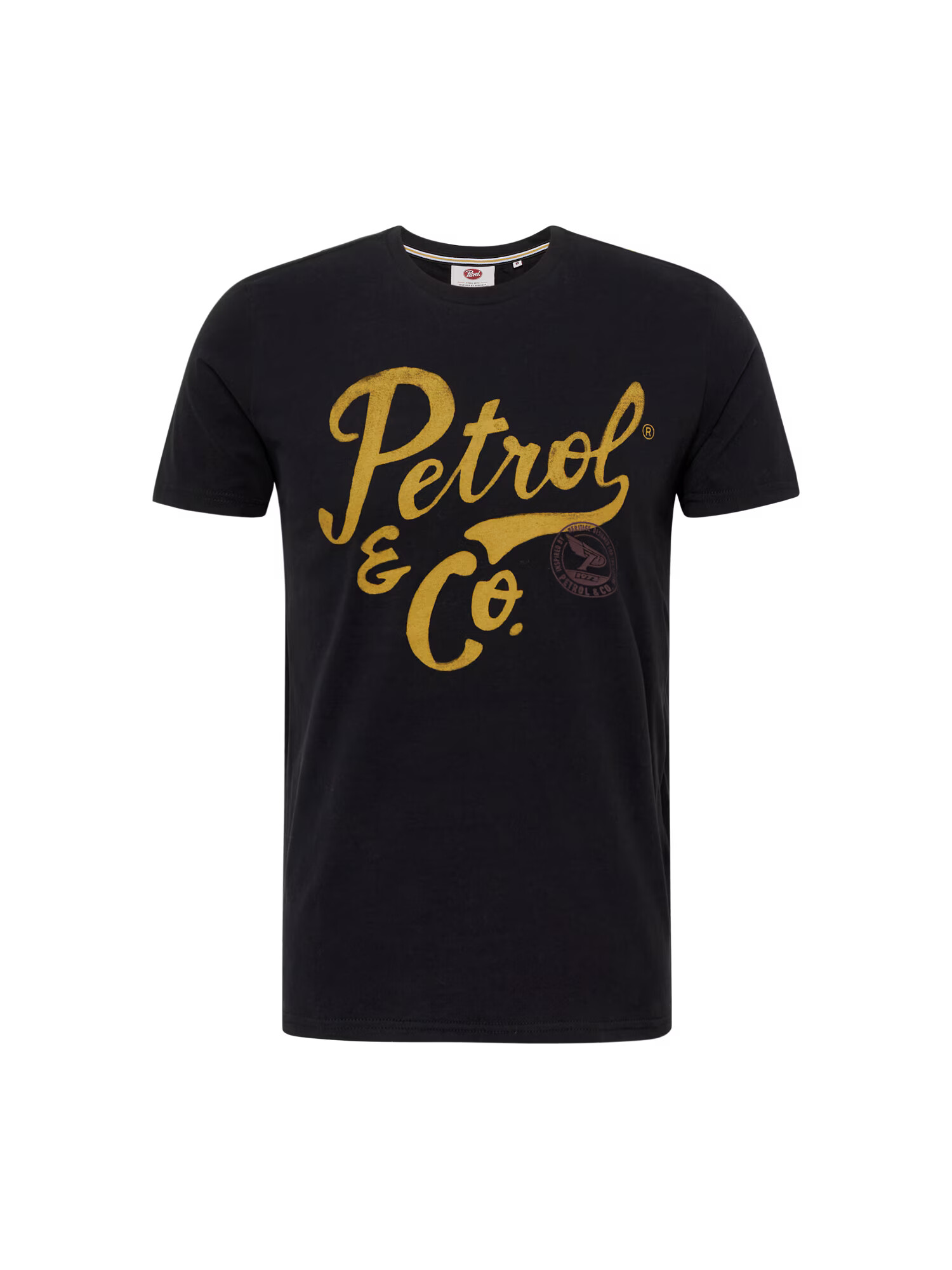 Petrol Industries Tricou galben miere / negru - Pled.ro