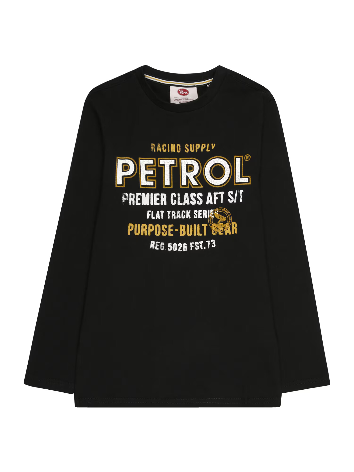 Petrol Industries Tricou galben muștar / negru / alb - Pled.ro