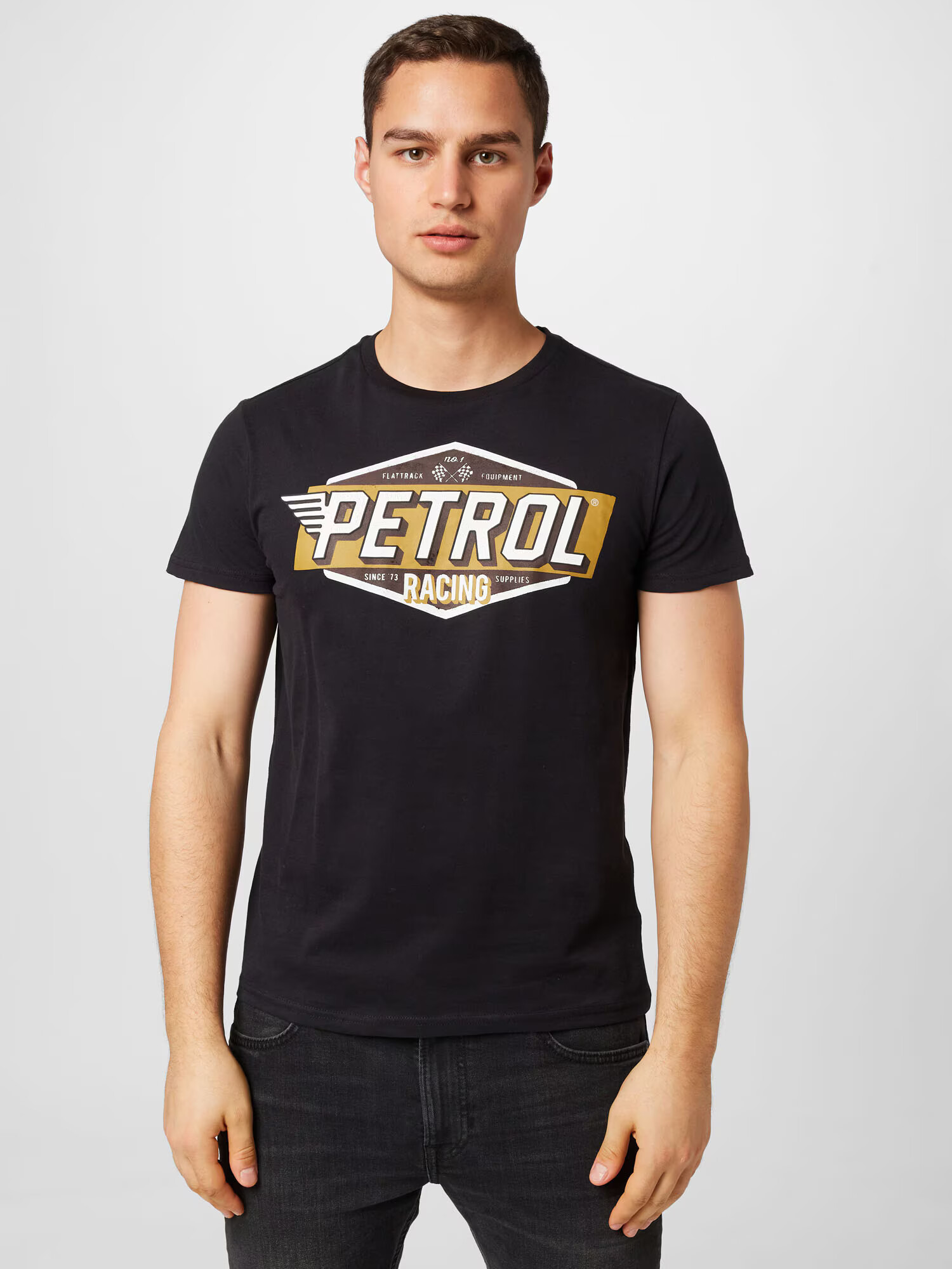 Petrol Industries Tricou galben / negru / alb - Pled.ro