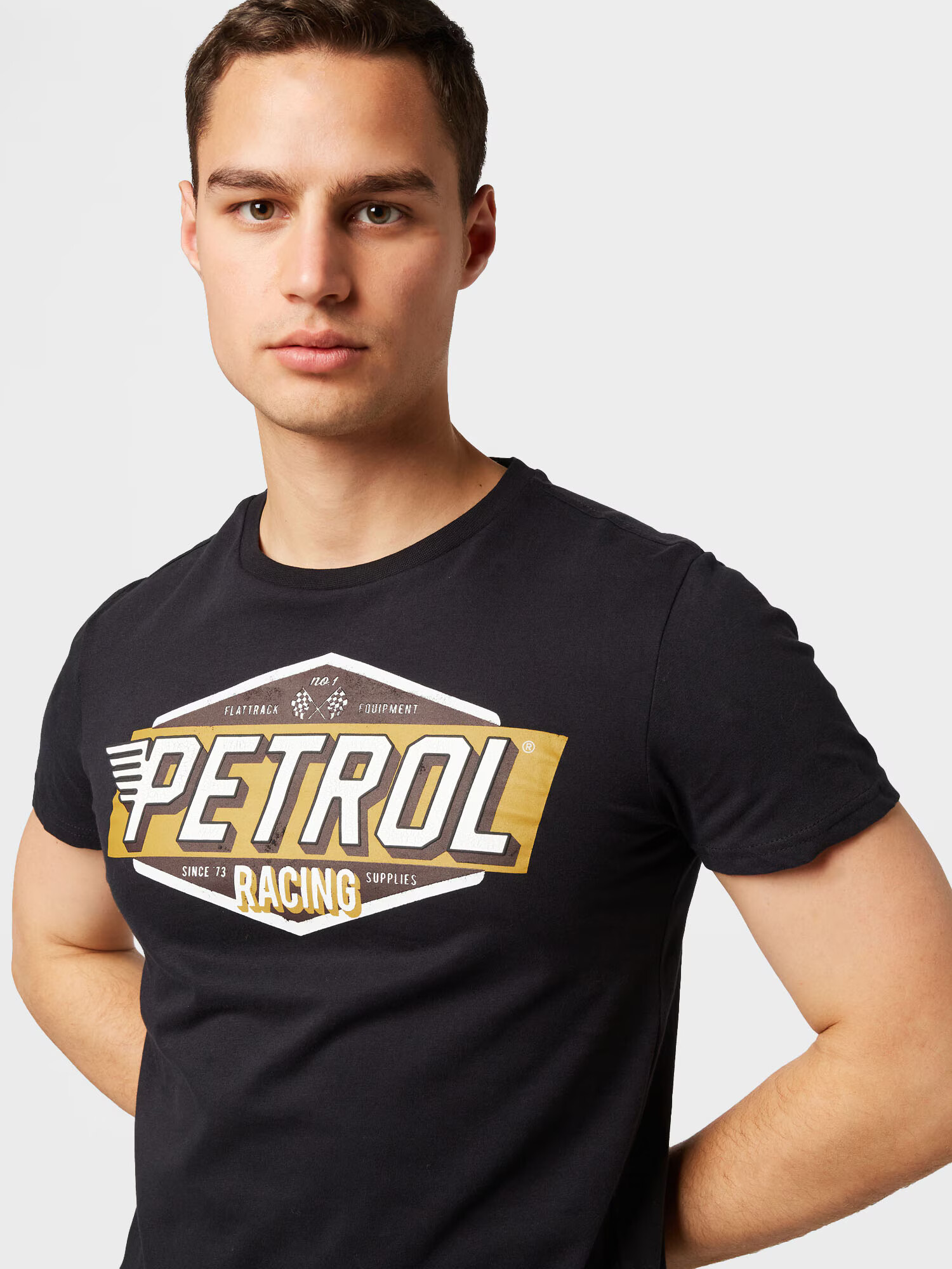 Petrol Industries Tricou galben / negru / alb - Pled.ro