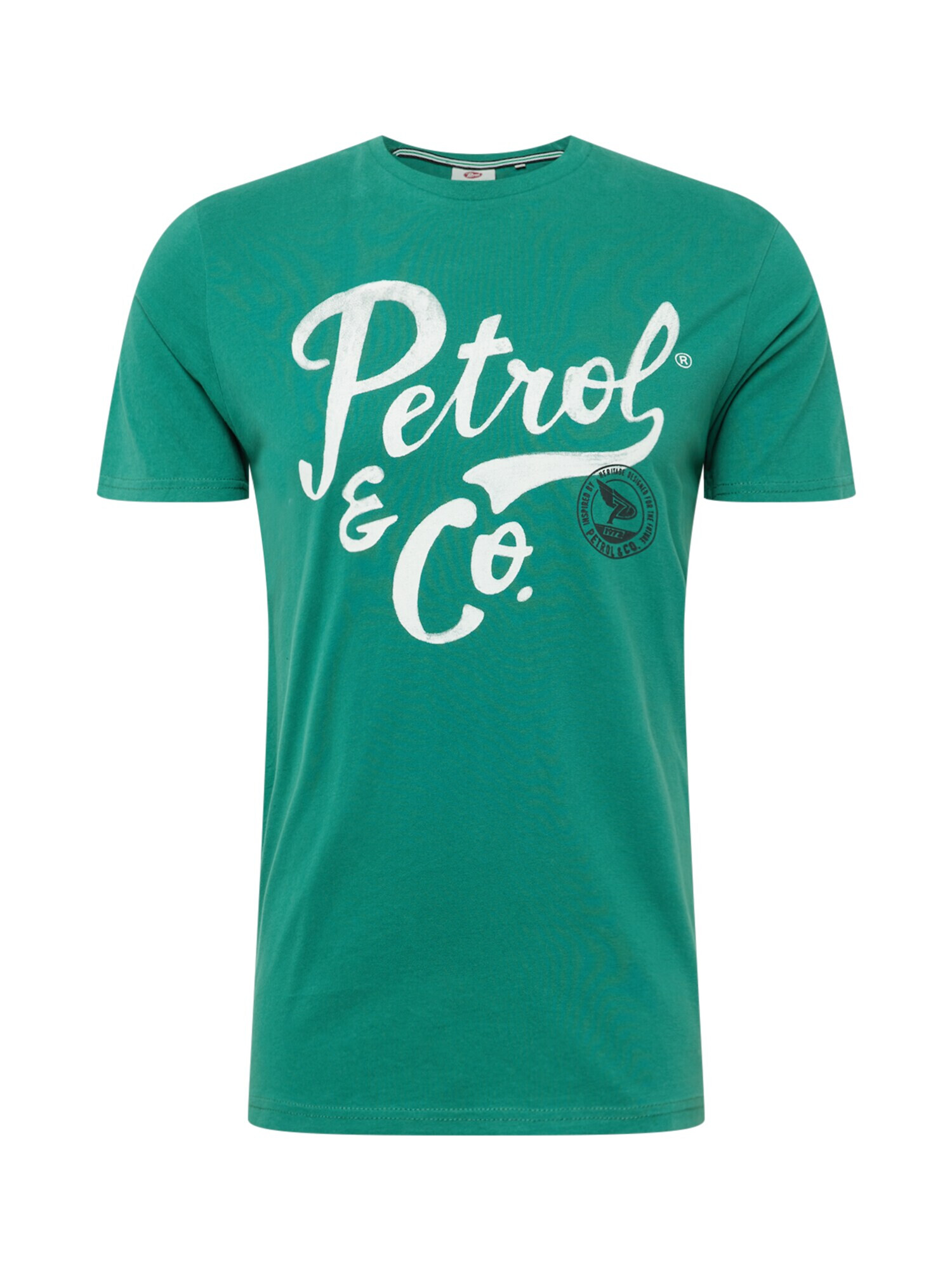 Petrol Industries Tricou verde / negru / alb - Pled.ro