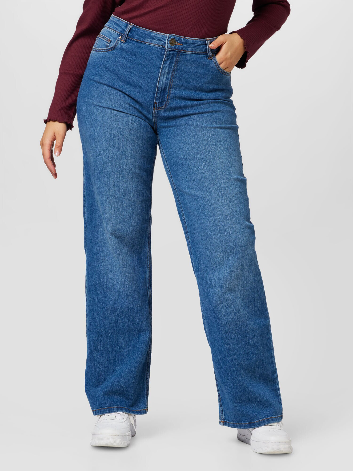 PIECES Curve Jeans 'PEGGY' albastru denim - Pled.ro