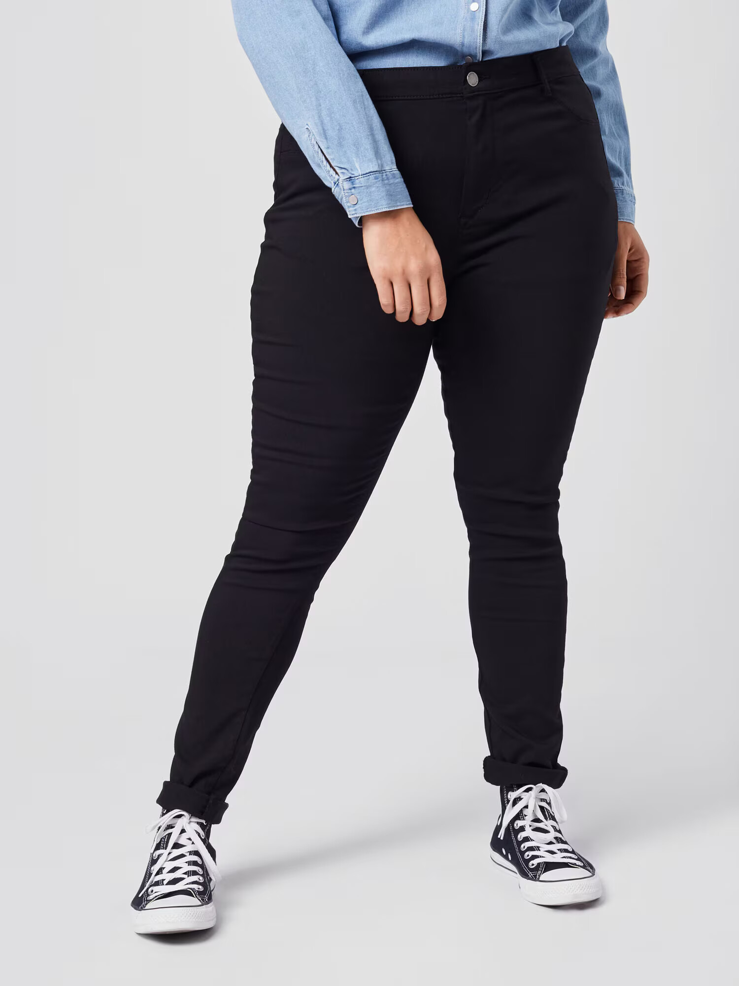 PIECES Curve Jeggings negru denim - Pled.ro