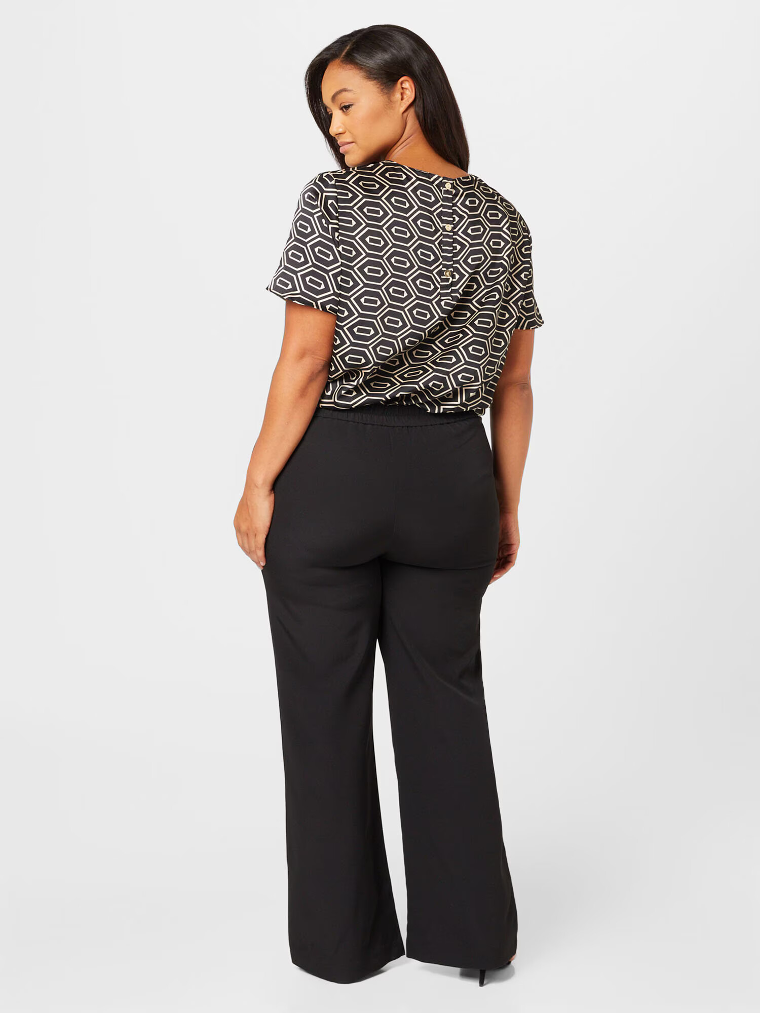 PIECES Curve Pantaloni 'BOSSY' negru - Pled.ro