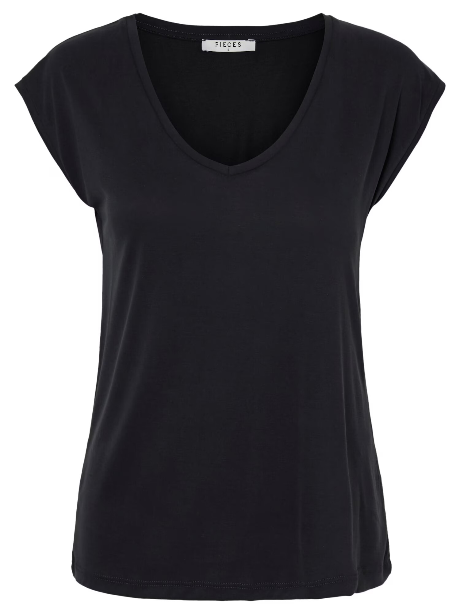 PIECES Curve Tricou 'KAMALA' negru - Pled.ro