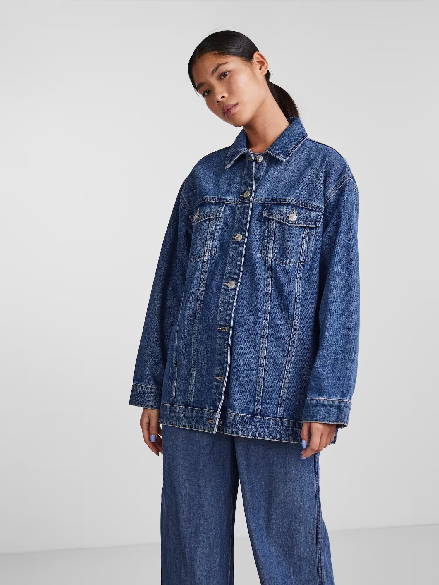 PIECES Geacă de primăvară-toamnă 'Tika' albastru denim - Pled.ro