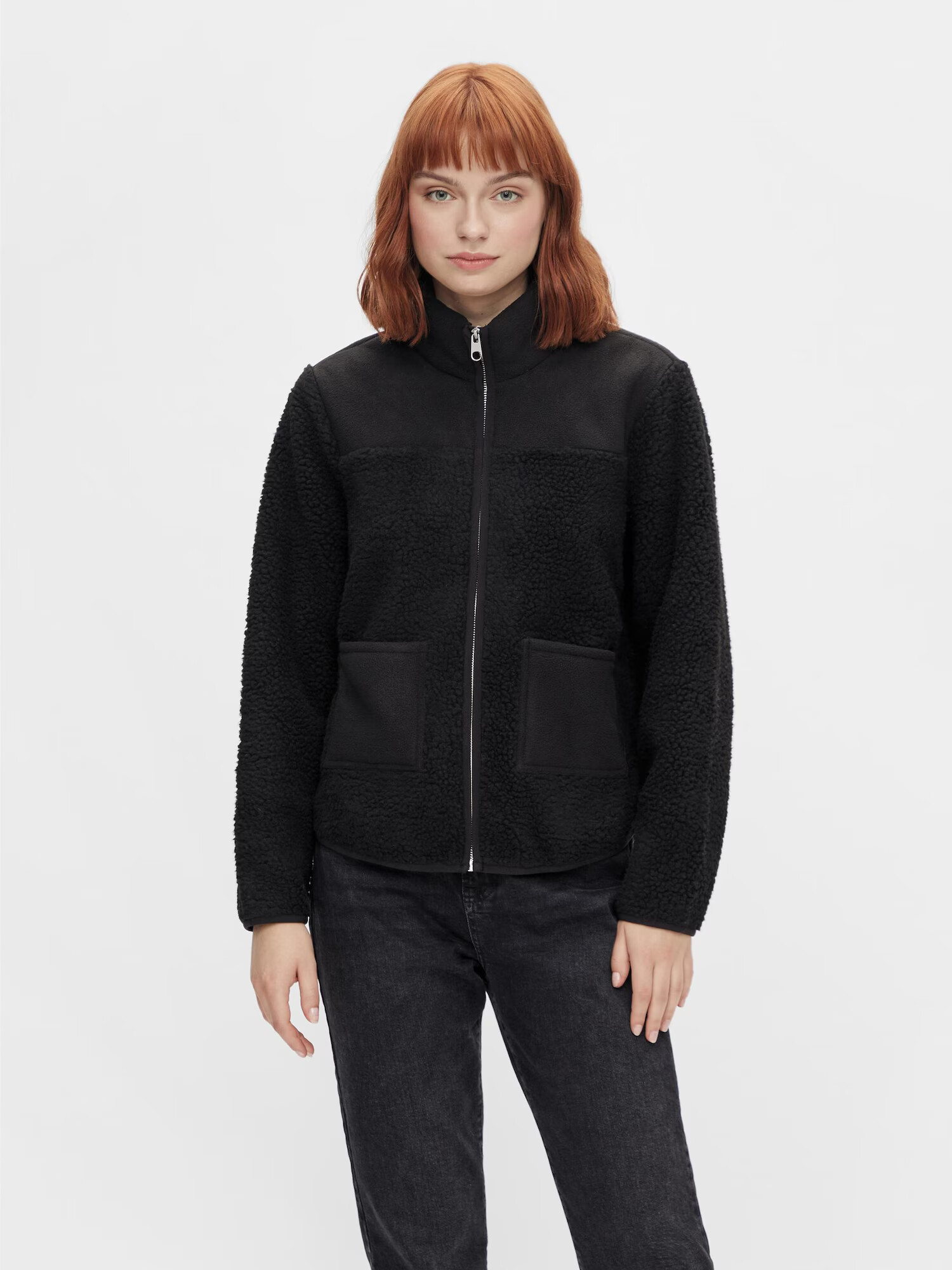 PIECES Jachetă fleece 'Sadie' negru - Pled.ro