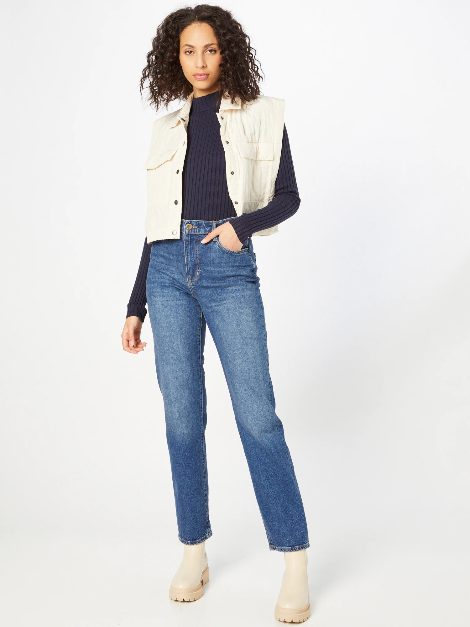 PIECES Jeans 'Elan' albastru denim - Pled.ro