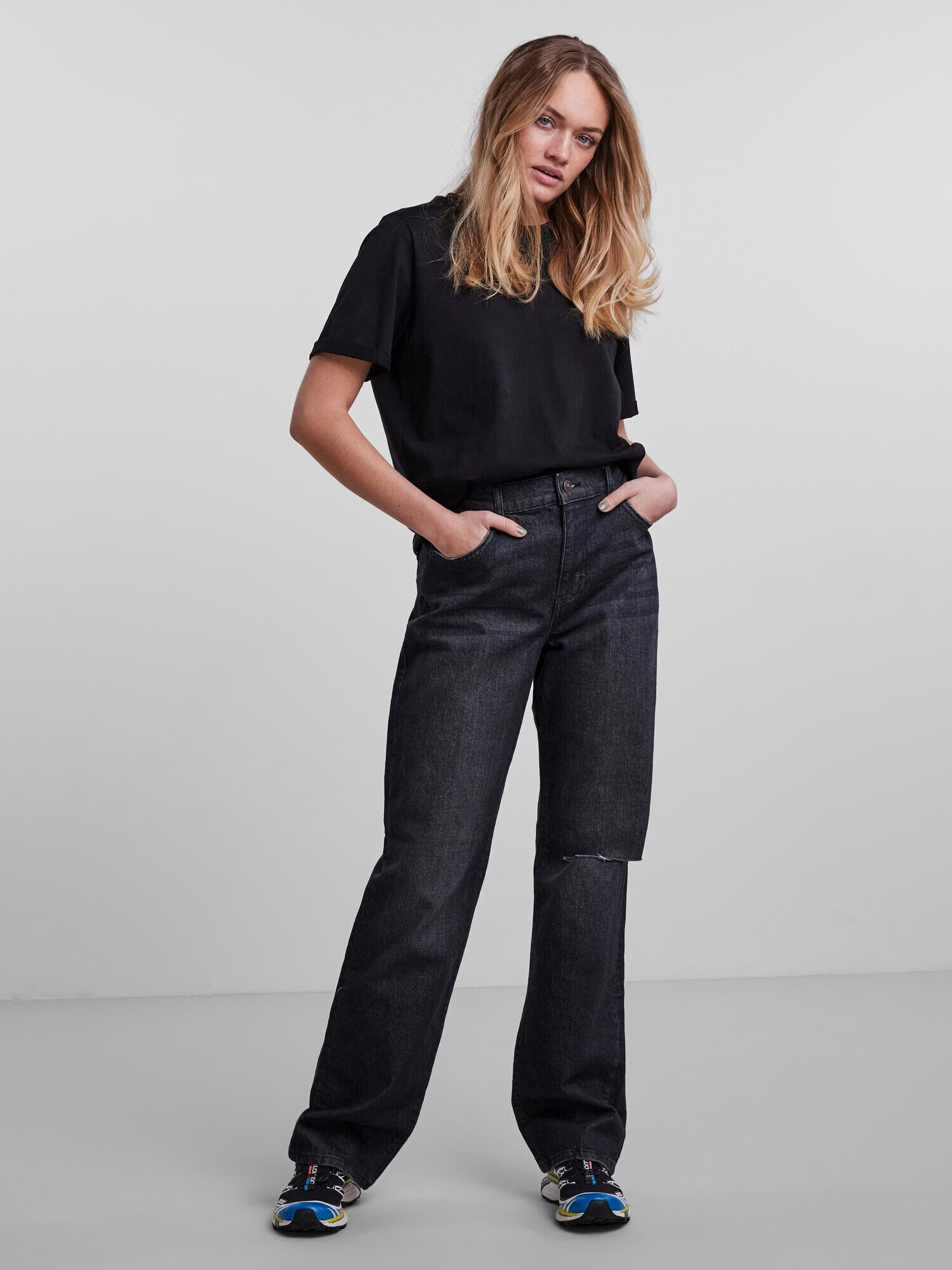 PIECES Jeans 'Elan' negru denim - Pled.ro