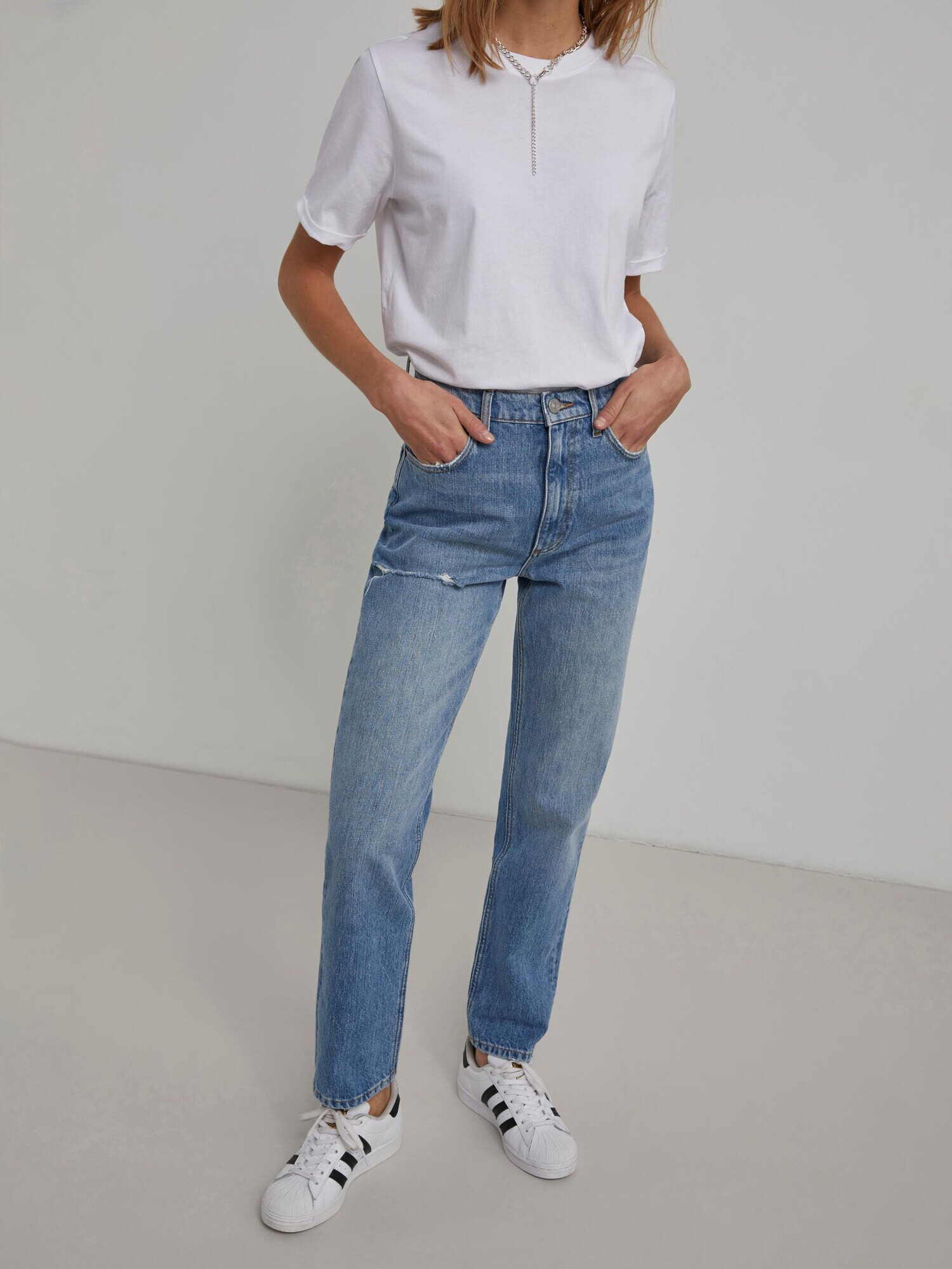 PIECES Jeans 'ELANI' albastru denim - Pled.ro