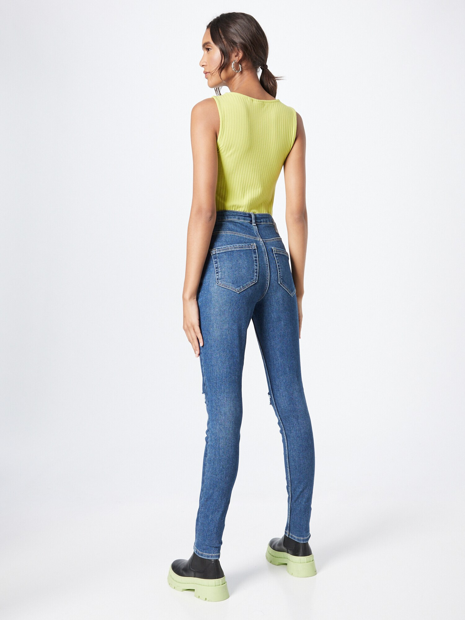 PIECES Jeans 'High Five' albastru denim - Pled.ro