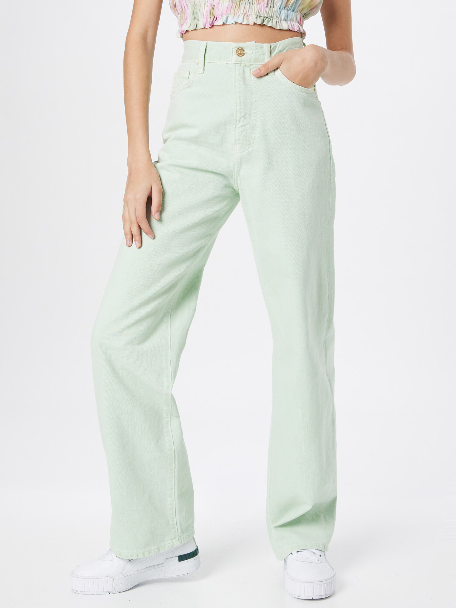 PIECES Jeans 'Holly' verde pastel - Pled.ro