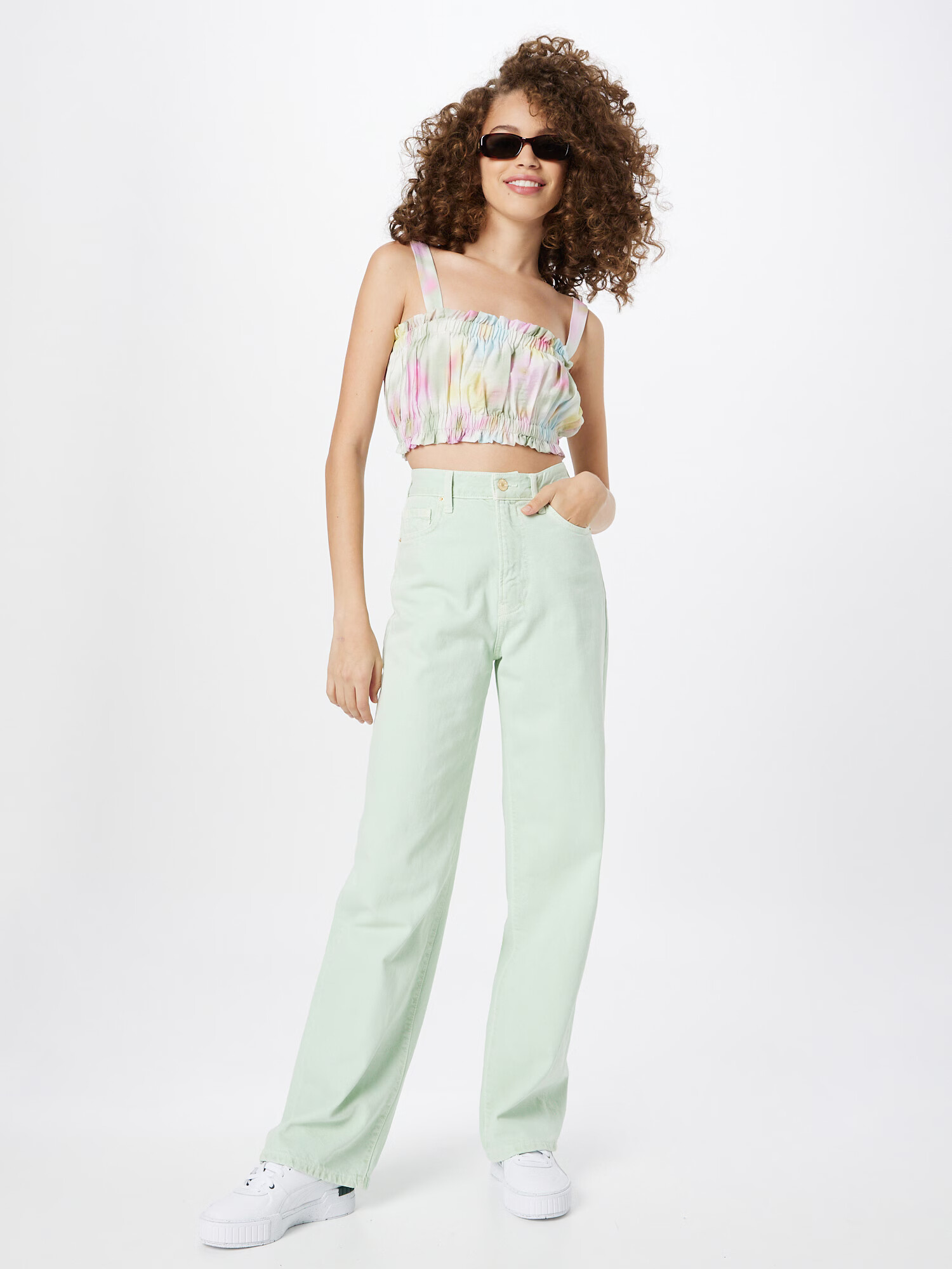 PIECES Jeans 'Holly' verde pastel - Pled.ro